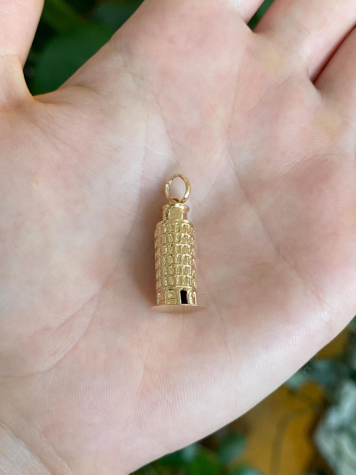 Vintage 18k Yellow Gold Leaning Tower of Pisa Charm