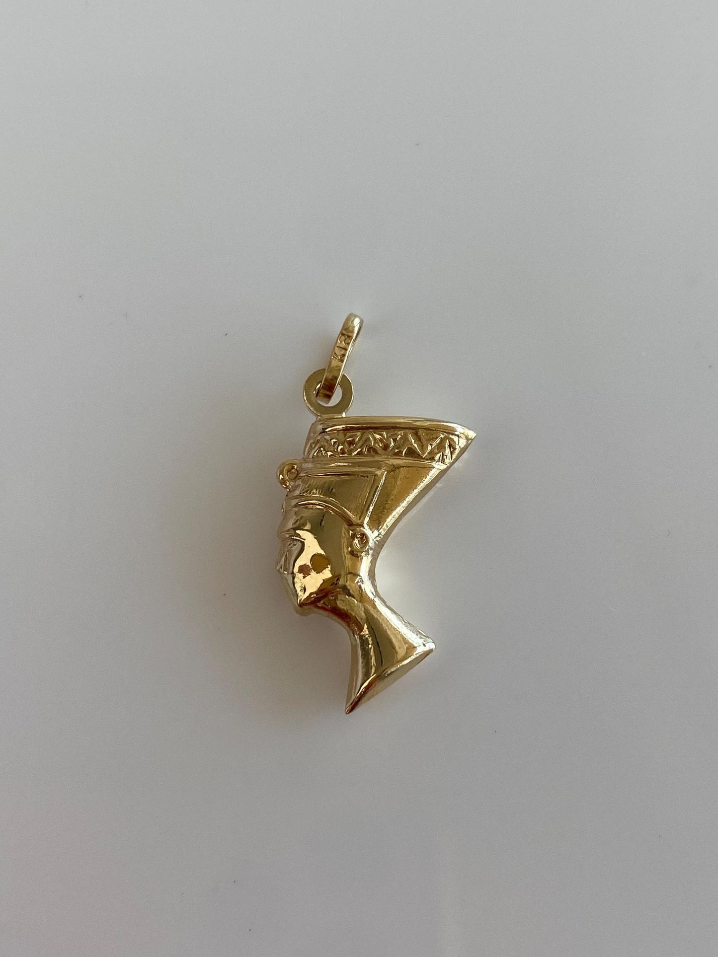 Vintage 18k Yellow Gold Nefertiti Charm
