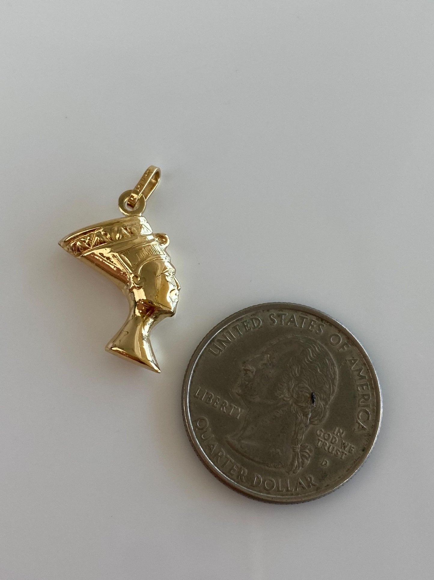 Vintage 18k Yellow Gold Nefertiti Charm