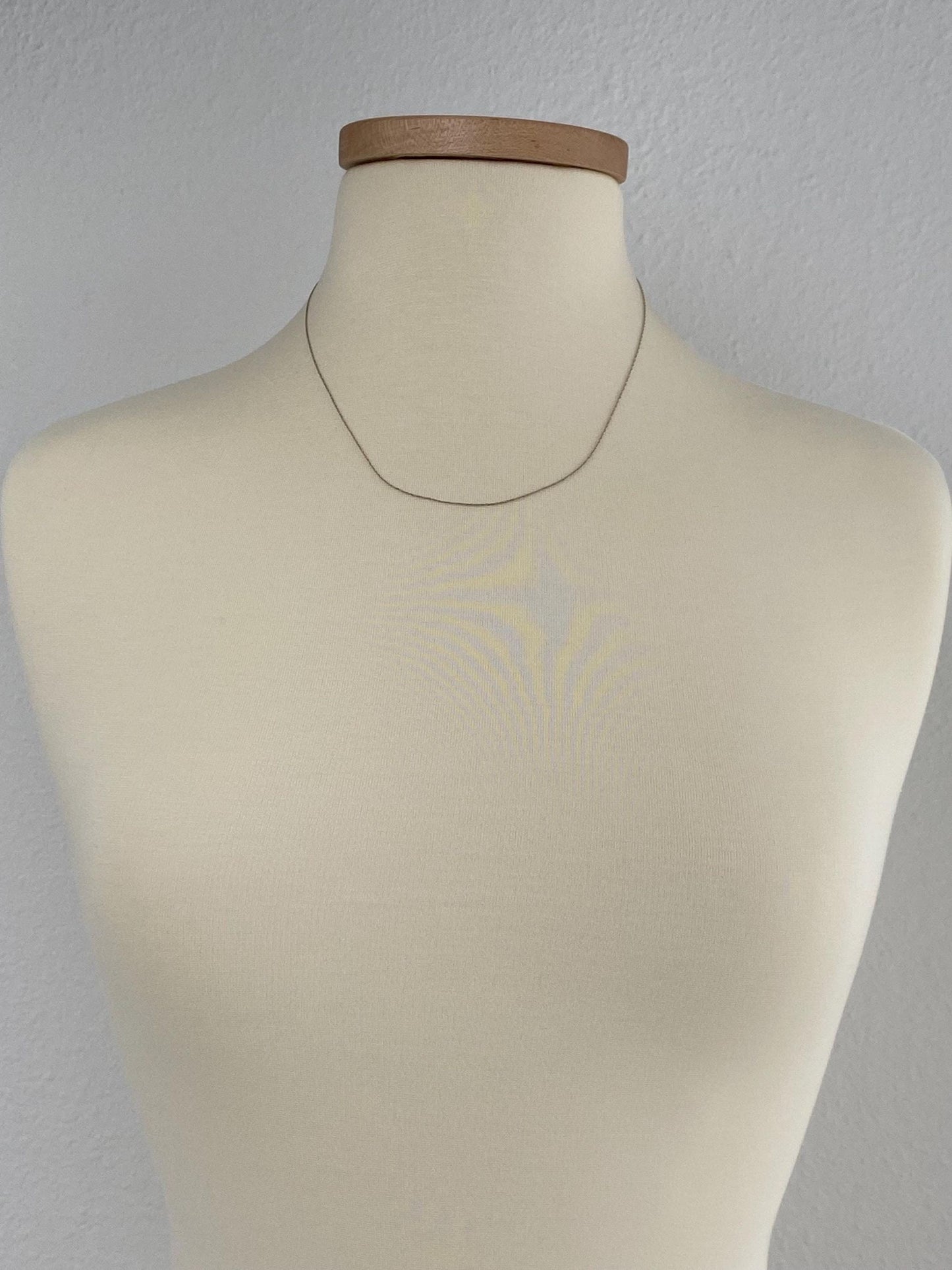 Vintage Solid 10k White Gold Dainty Chain Necklace - 19 inches