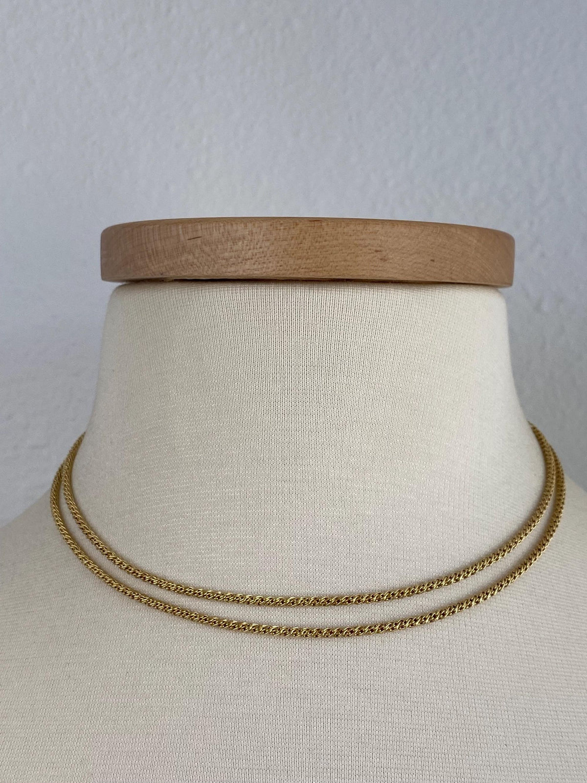 Vintage Solid 18k Yellow Gold Fancy Twist Style Chain Necklace - 32.5 inches