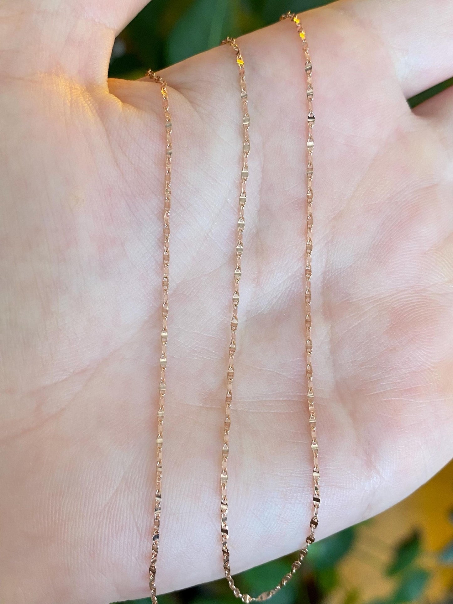 Vintage Solid 14k Rose Gold Adjustable Fancy Twist Chain Necklace - 20 inches