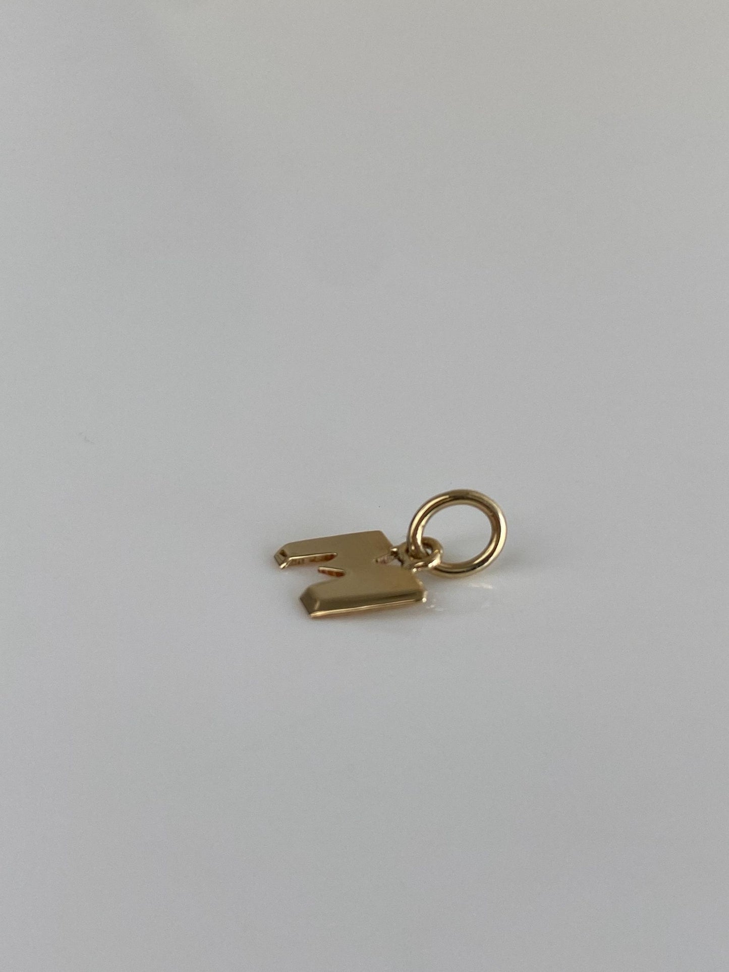 Vintage Solid 14k Yellow Gold Initial 'M' Charm