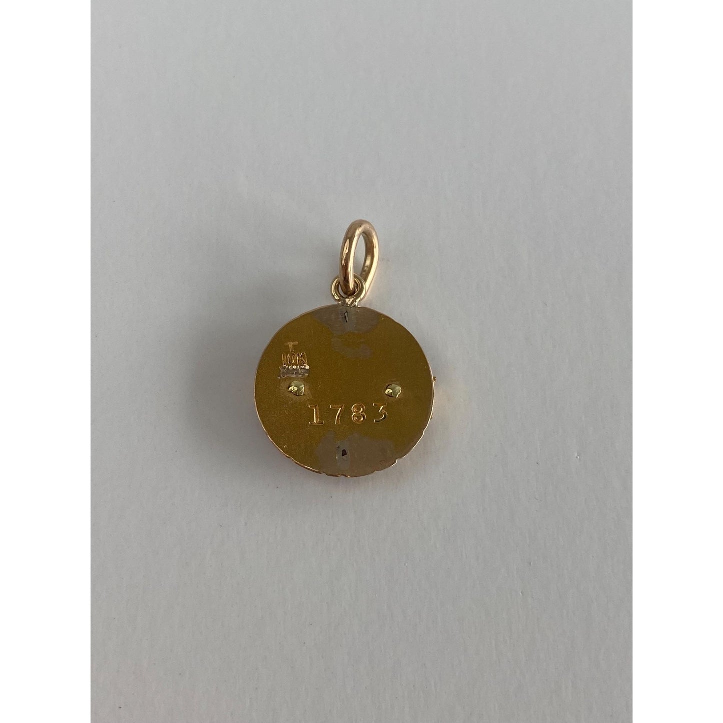 Vintage Solid 10k Yellow Gold Enamel 'Good Year Tires' Charm