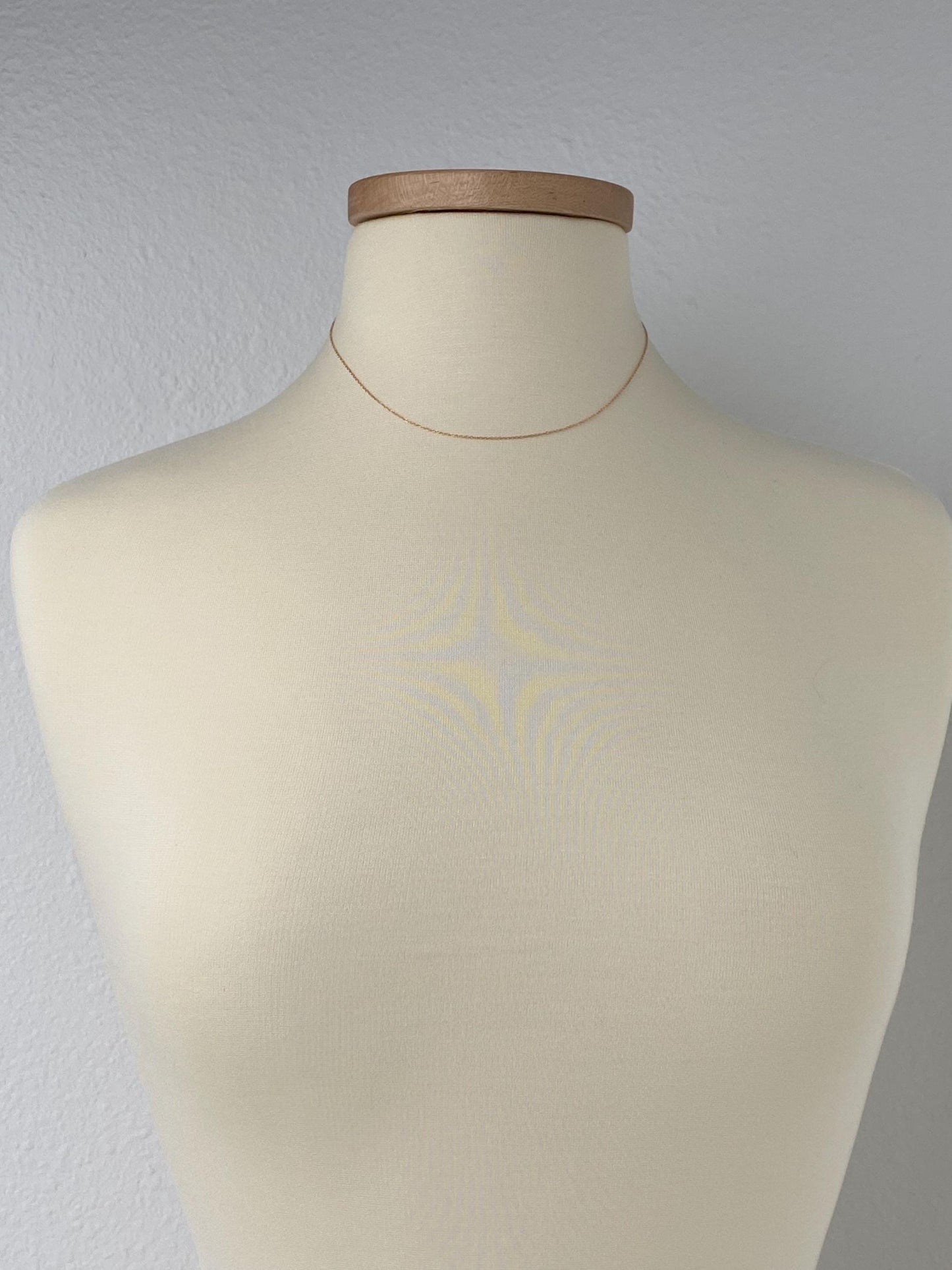 Vintage Solid 14k Rose Gold Biker Link Chain Necklace - 16 inches