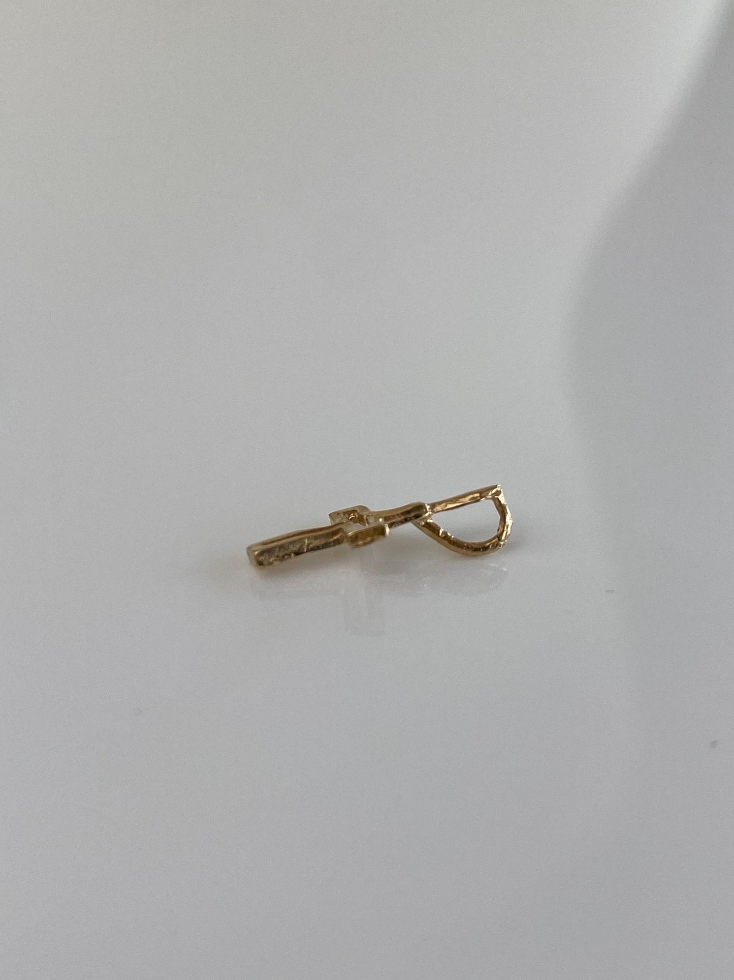 Vintage Solid 14k Yellow Gold Cross Charm