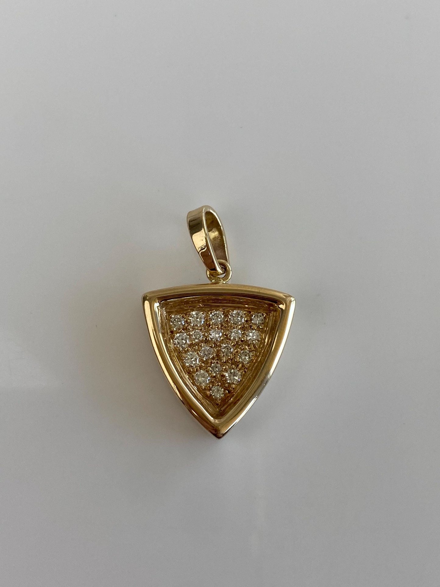 Vintage Solid 14k Yellow Gold Diamond Charm