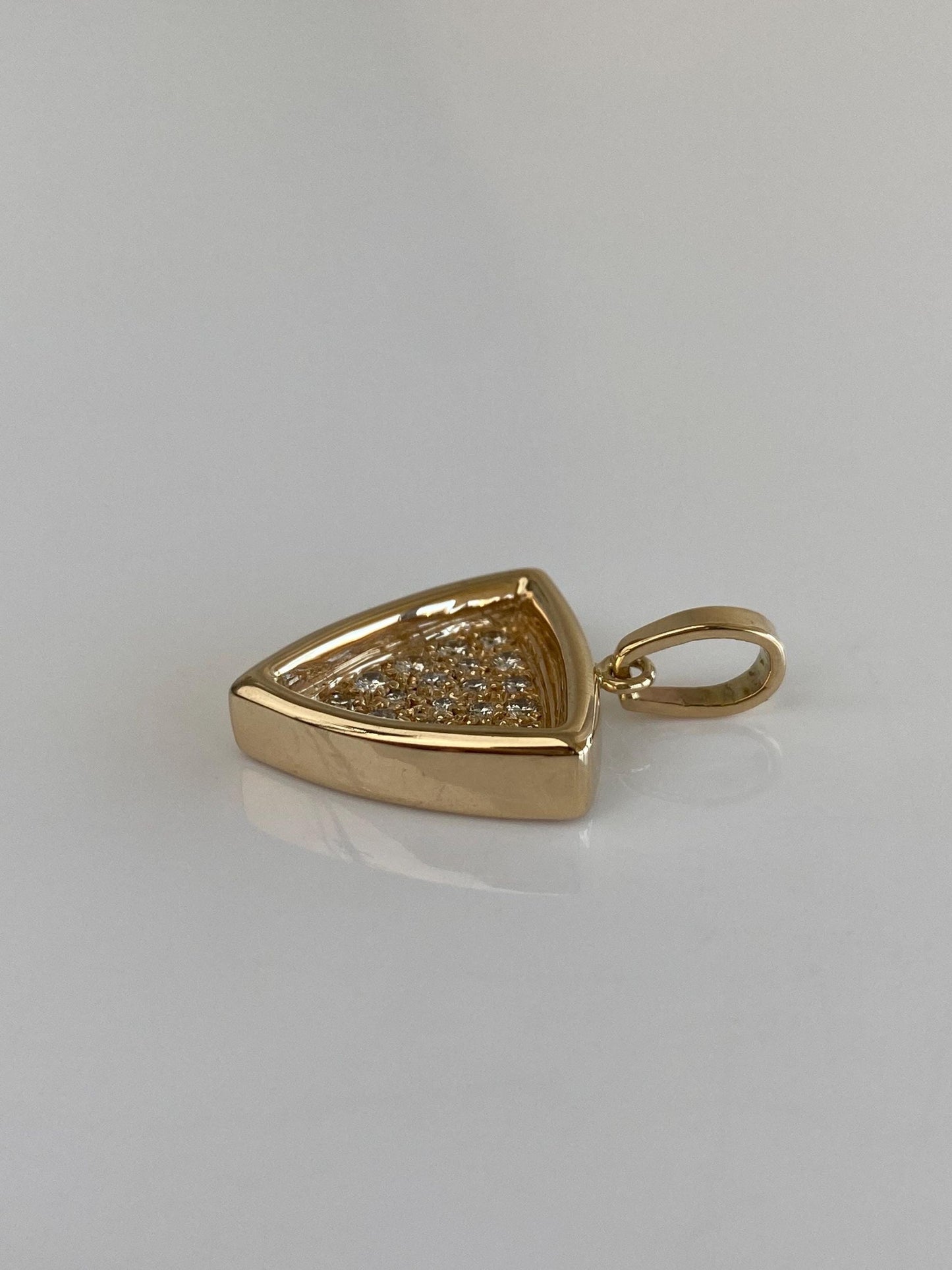 Vintage Solid 14k Yellow Gold Diamond Charm