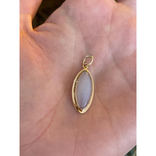 Vintage Solid 14k Yellow Gold Imitation Opal Charm