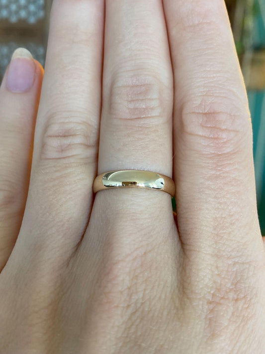 Vintage Solid 14k Yellow Gold Ring Band - Size 6.75
