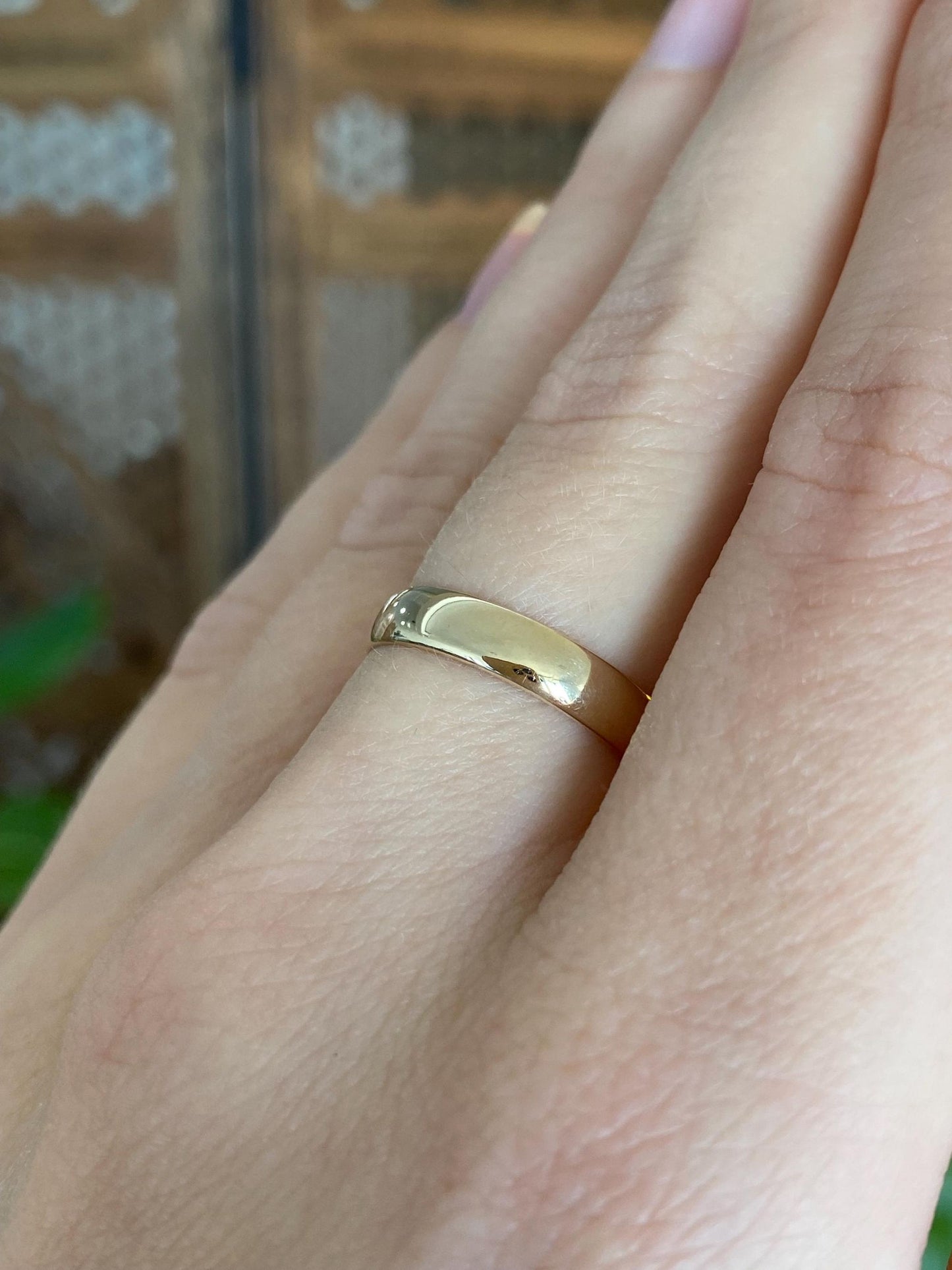 Vintage Solid 14k Yellow Gold Ring Band - Size 6.75