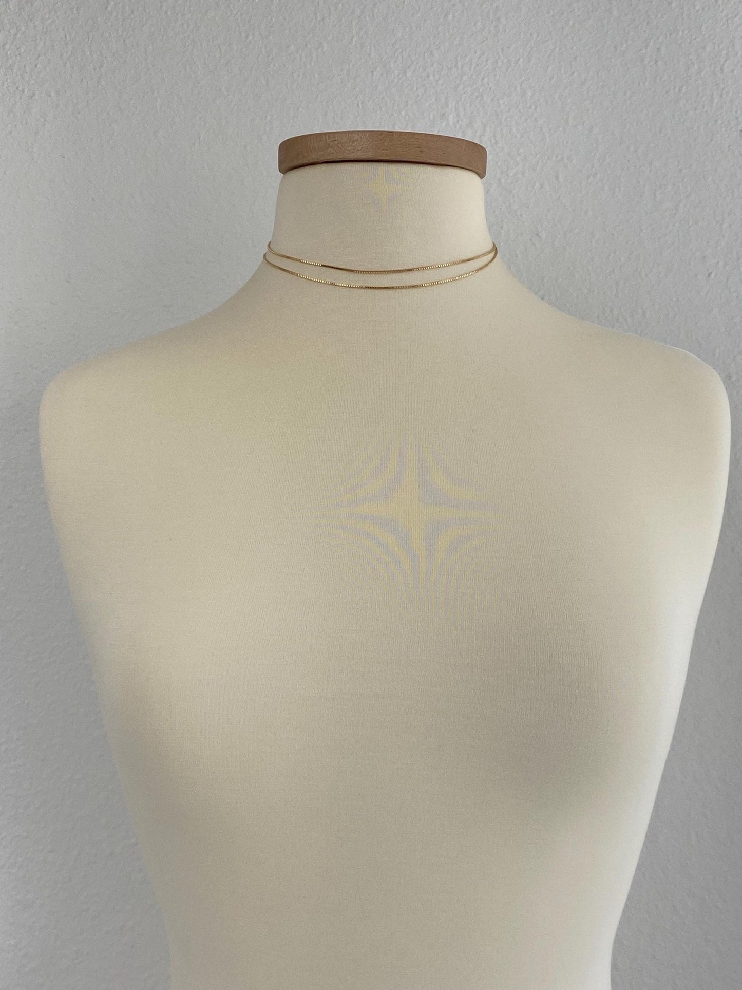 Vintage Solid 14k Yellow Gold Long Box Chain Necklace - 30 inches