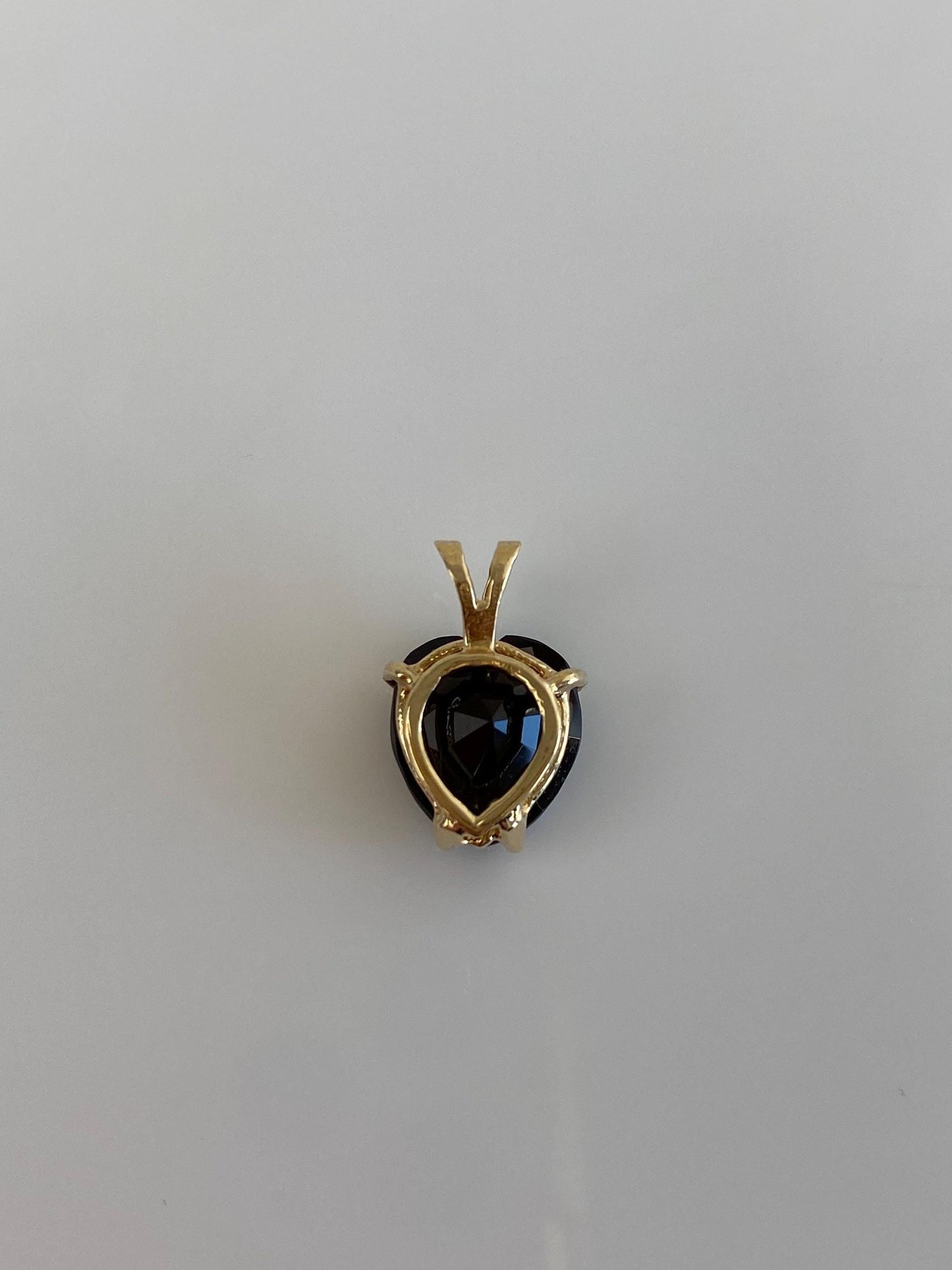 Vintage Solid 14k Yellow Gold Smokey Quartz Heart Charm