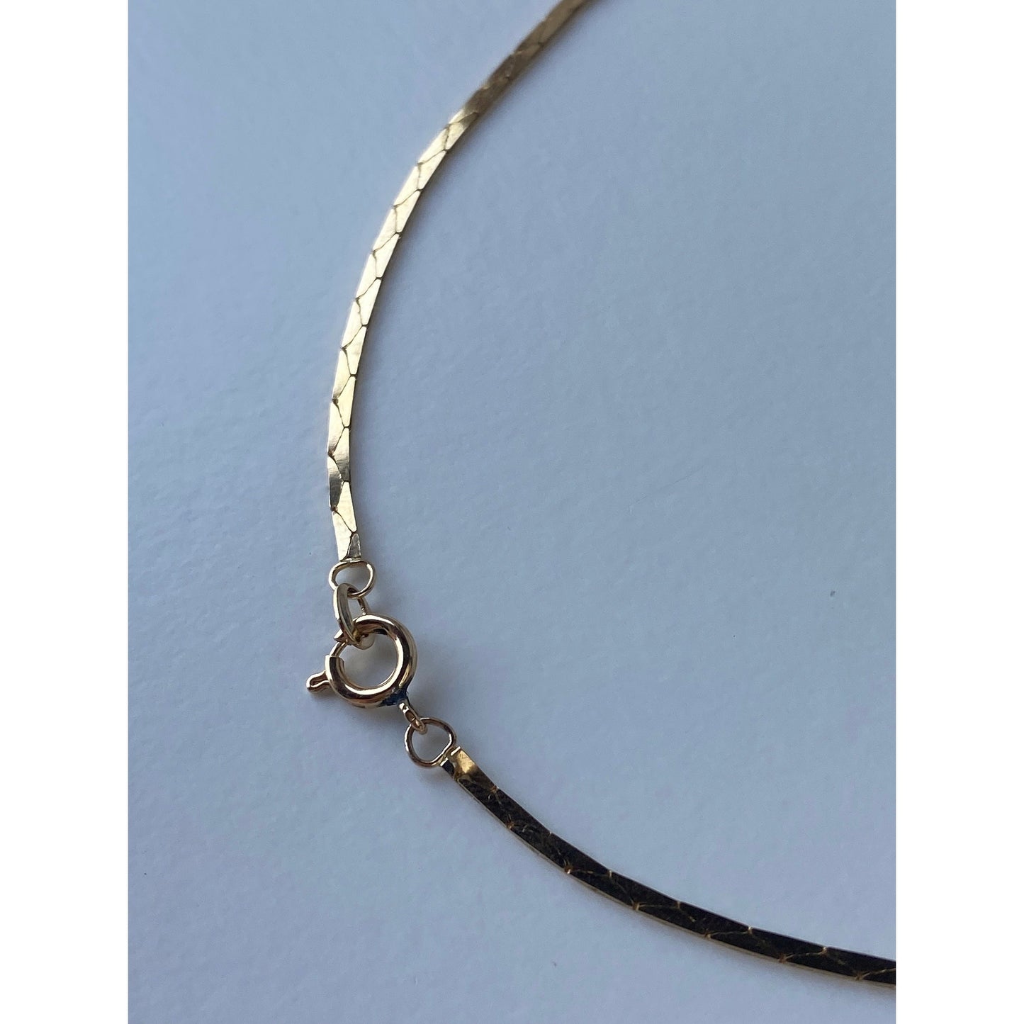 Vintage Solid 14k Yellow Gold Triangle Link Chain Necklace - 18.25 inches