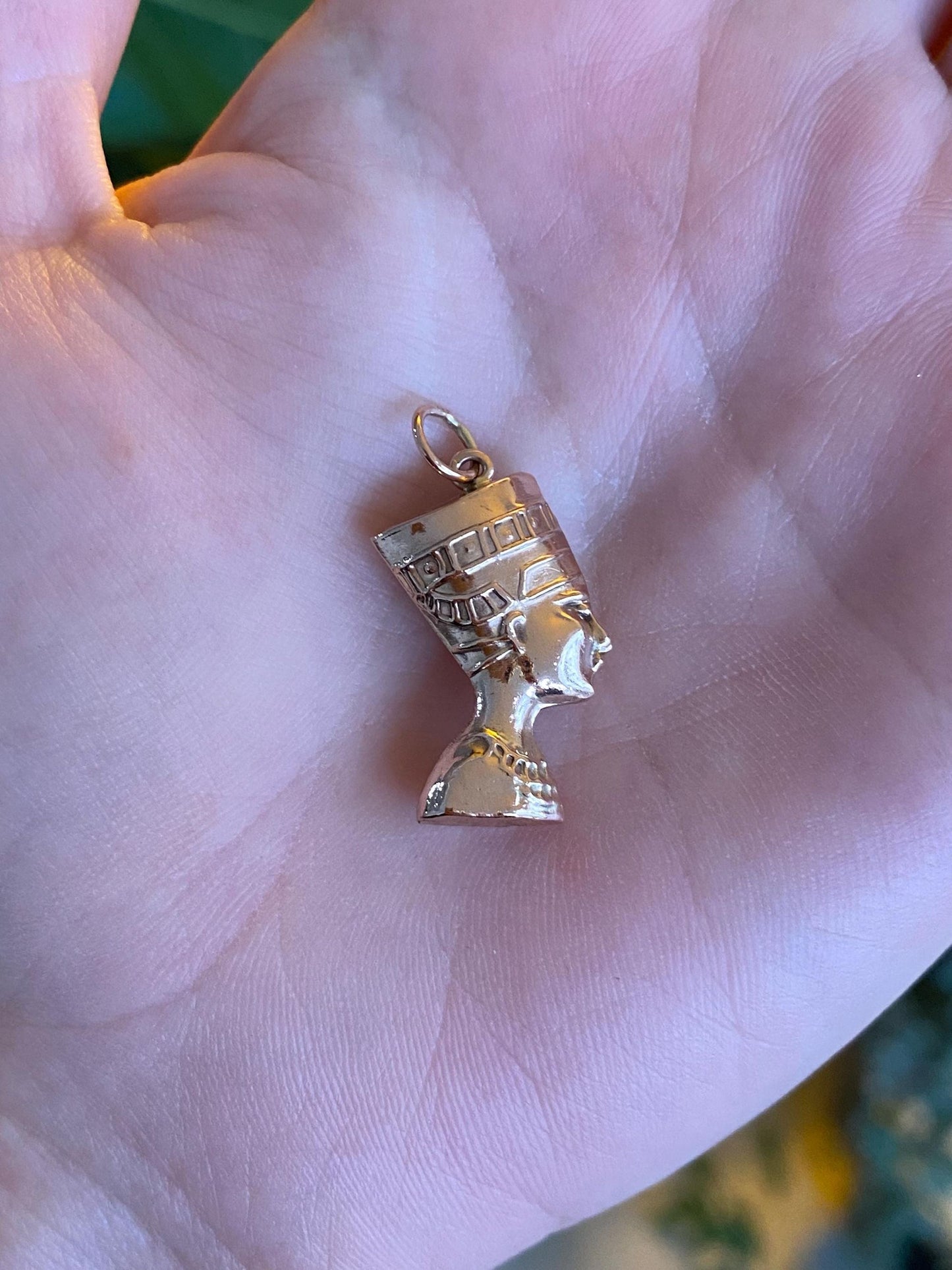 Vintage 14k Rose Gold Egyptian Nefertiti Charm
