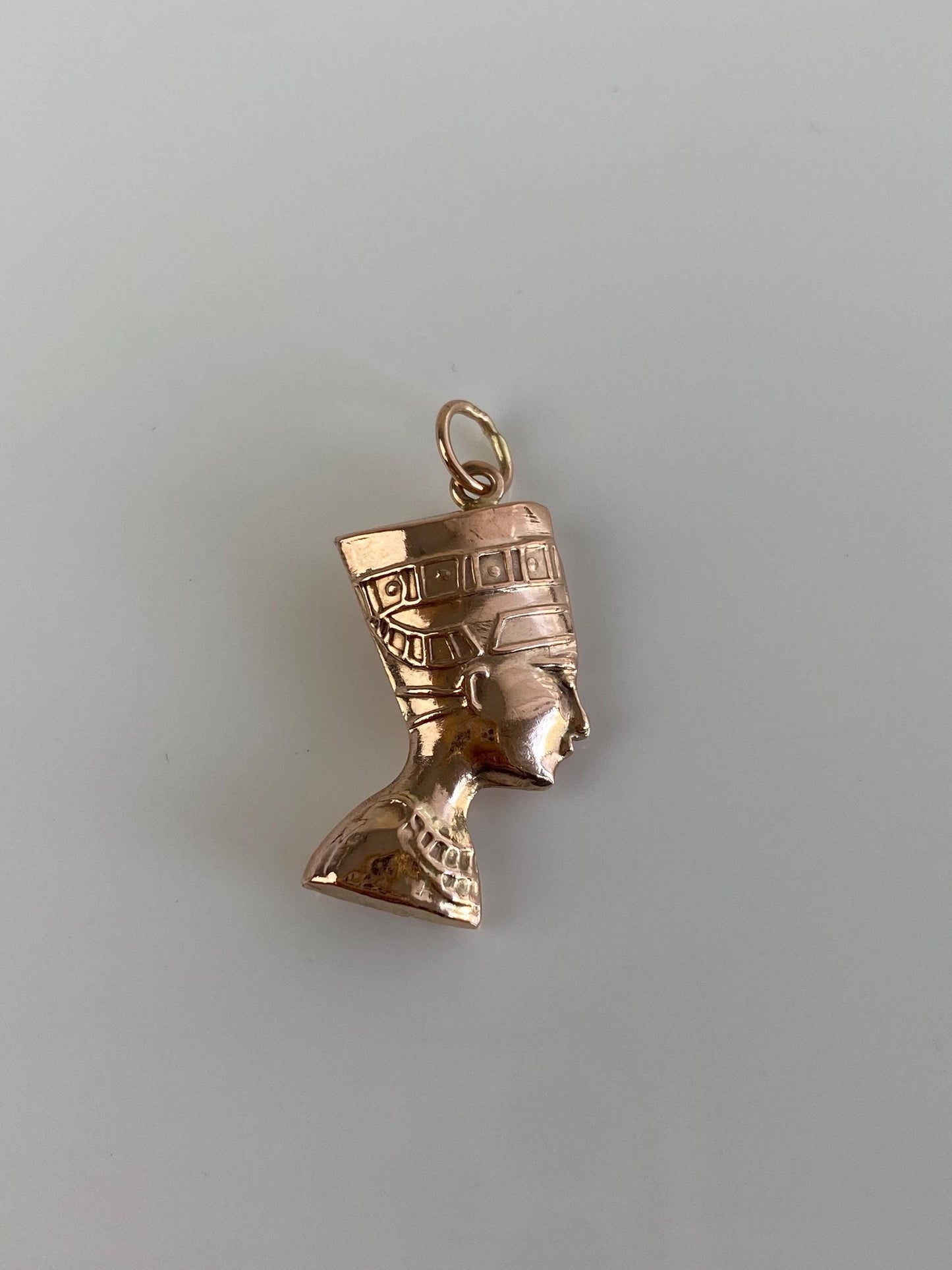 Vintage 14k Rose Gold Egyptian Nefertiti Charm