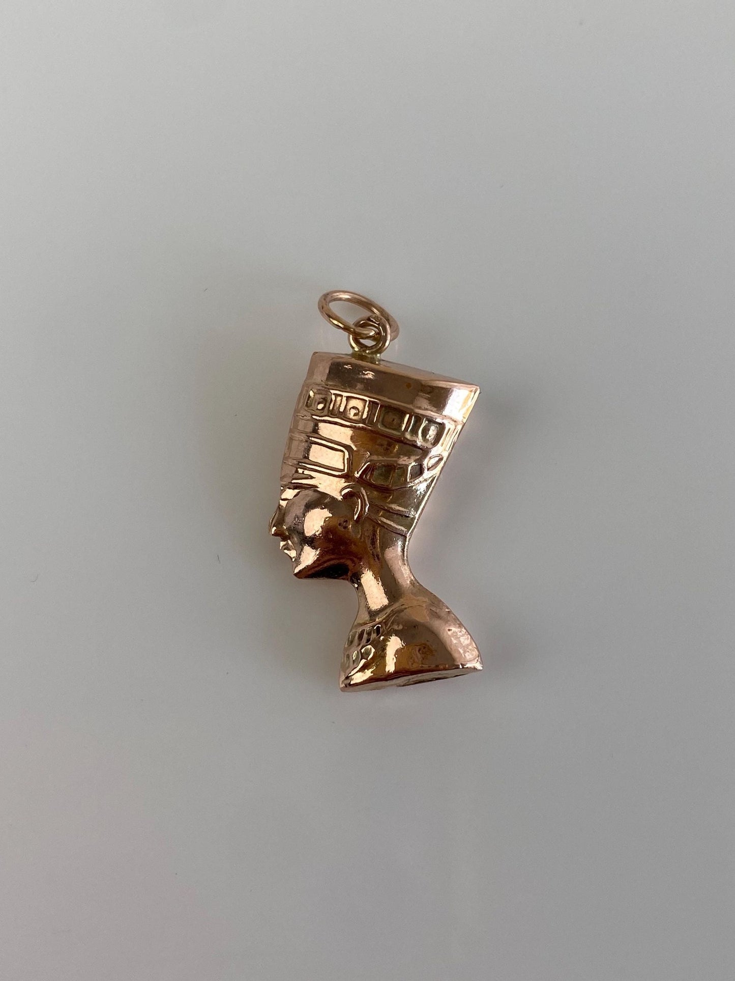 Vintage 14k Rose Gold Egyptian Nefertiti Charm