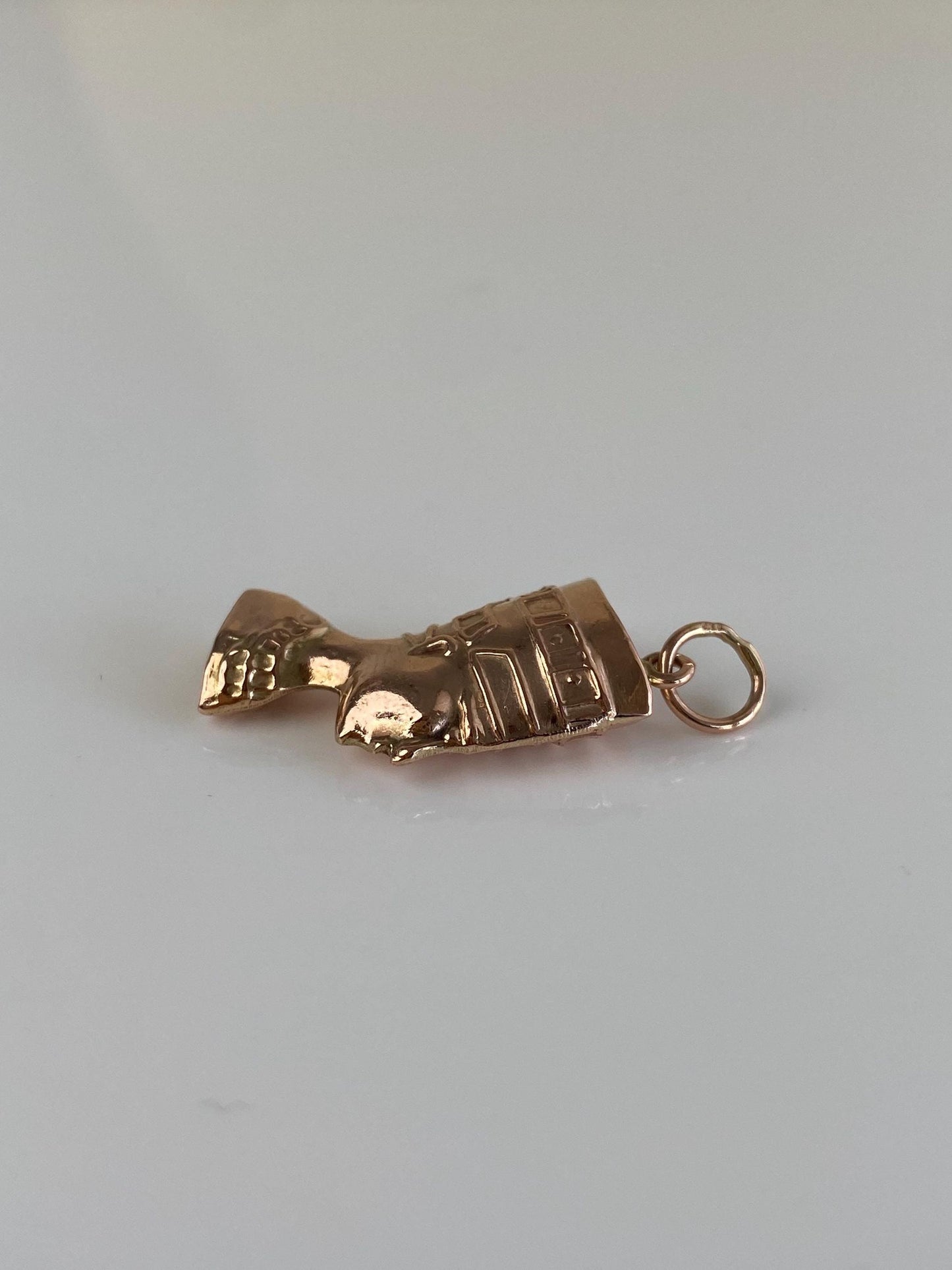 Vintage 14k Rose Gold Egyptian Nefertiti Charm