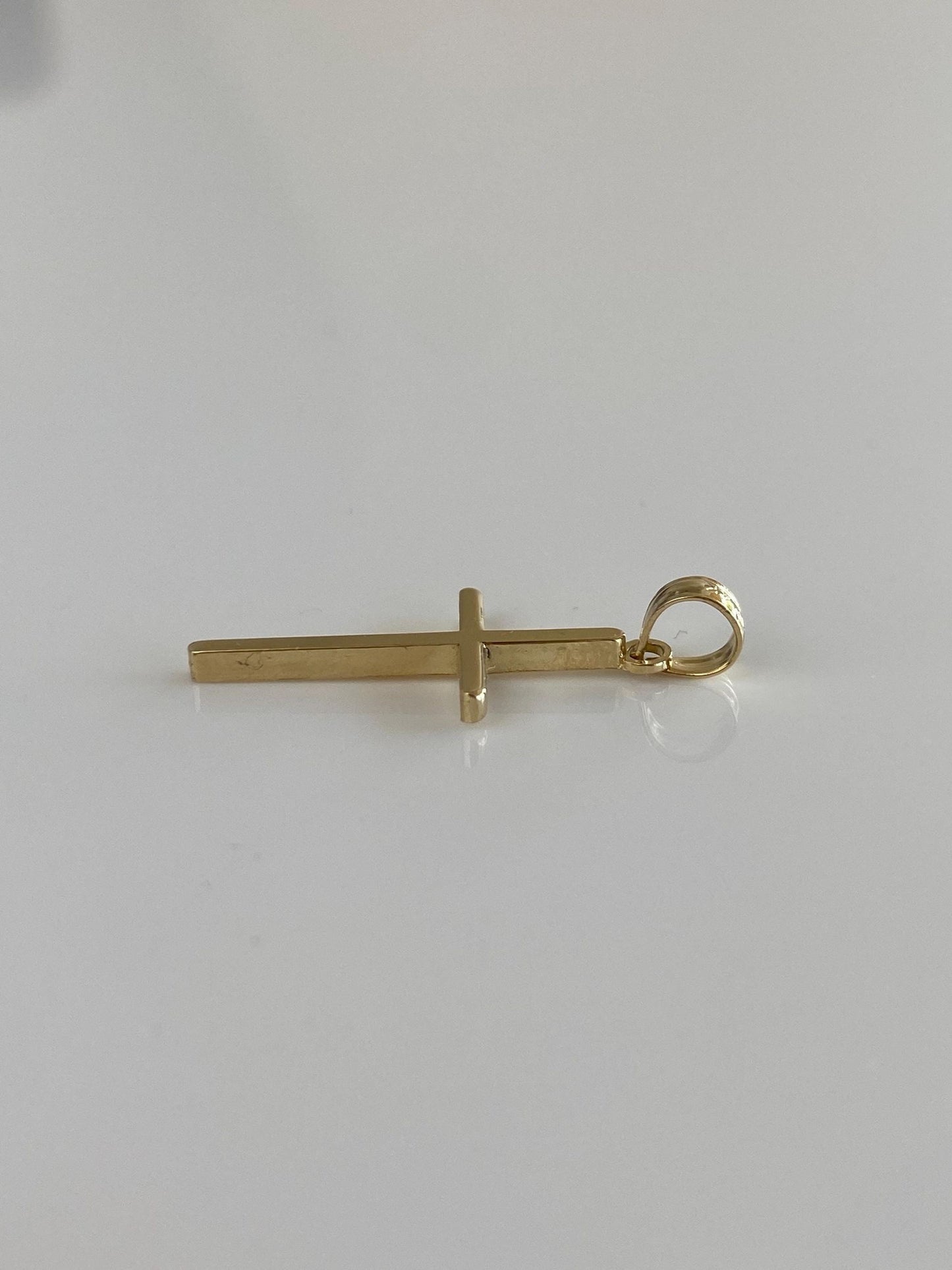 Vintage 14k Yellow Gold Cross Charm