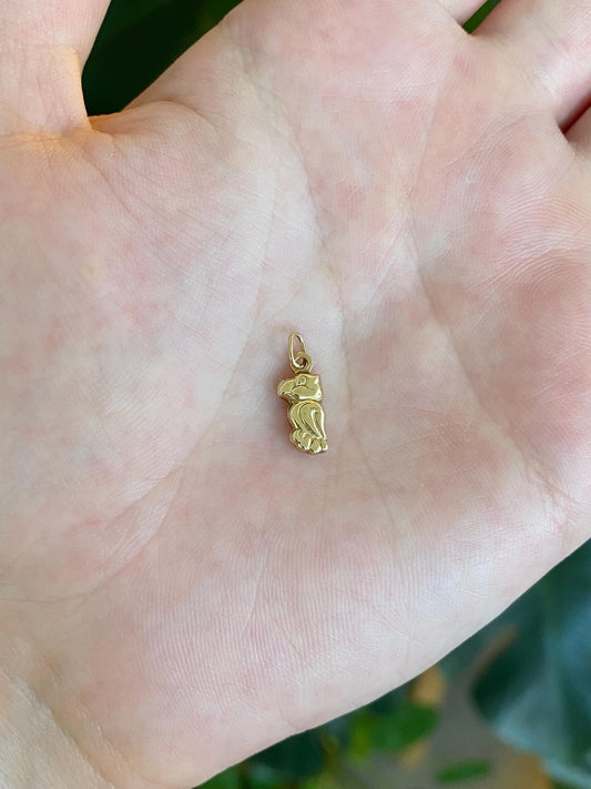 Vintage 10k Yellow Gold Toucan Charm