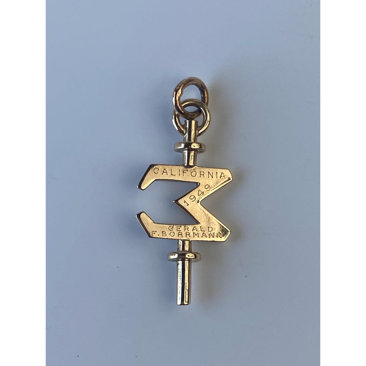 Vintage Solid 10k Yellow Gold 1949 Key Charm