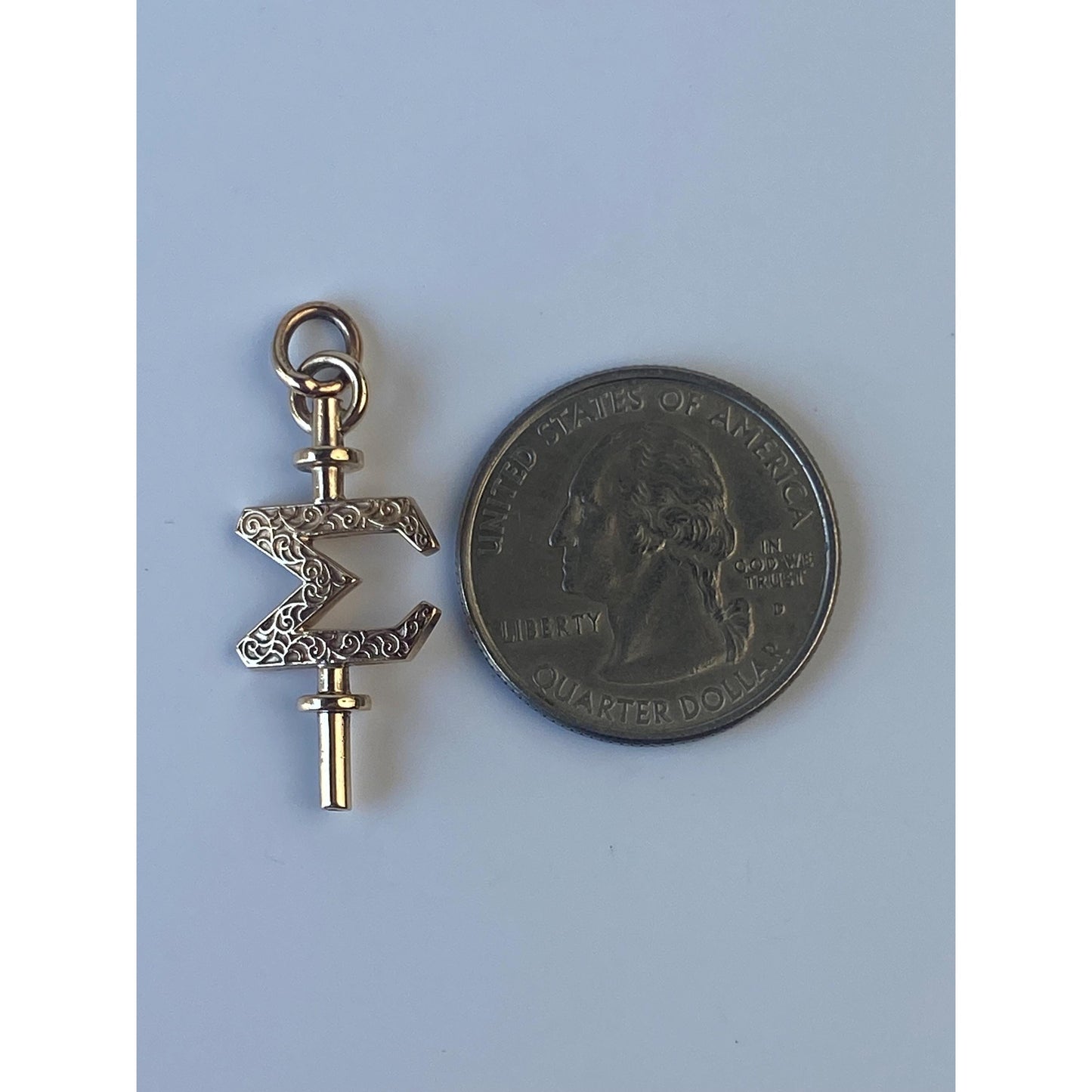 Vintage Solid 10k Yellow Gold 1949 Key Charm