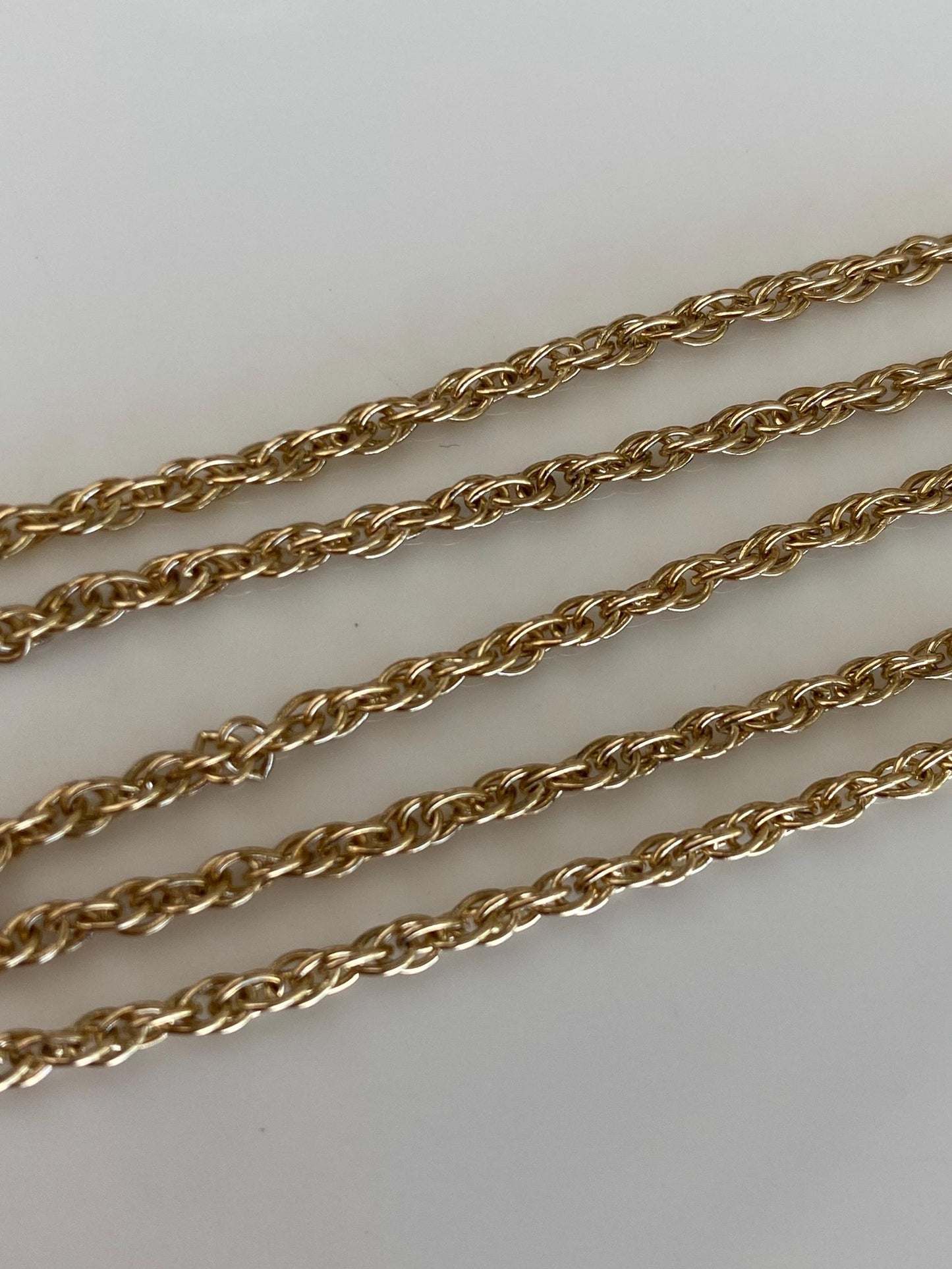 Vintage Solid 14k Yellow Gold Chain Necklace - 16.5 inches
