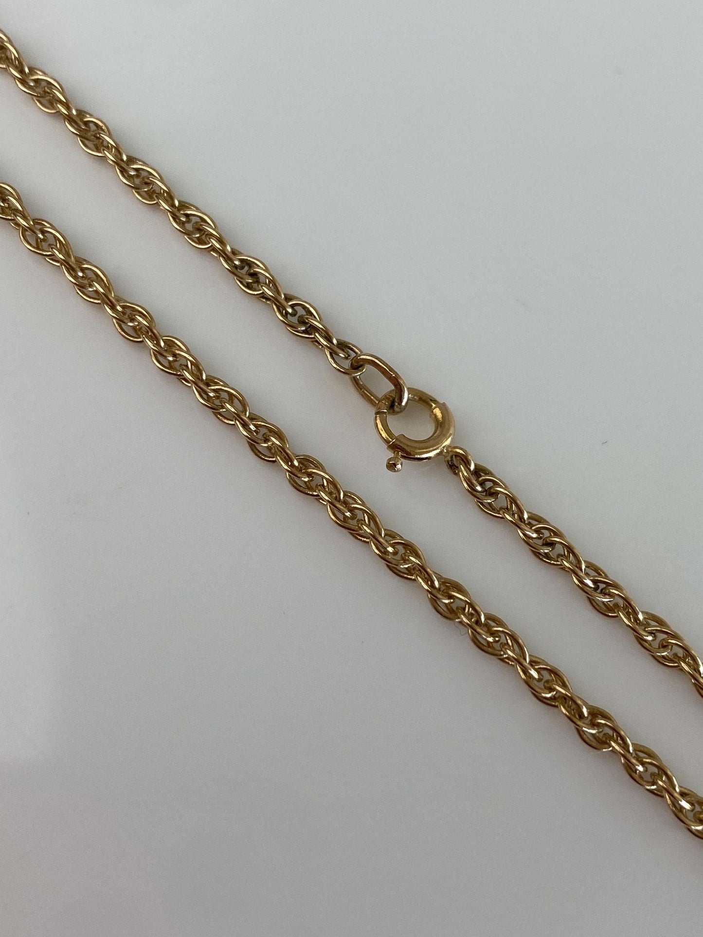 Vintage Solid 14k Yellow Gold Chain Necklace - 16.5 inches
