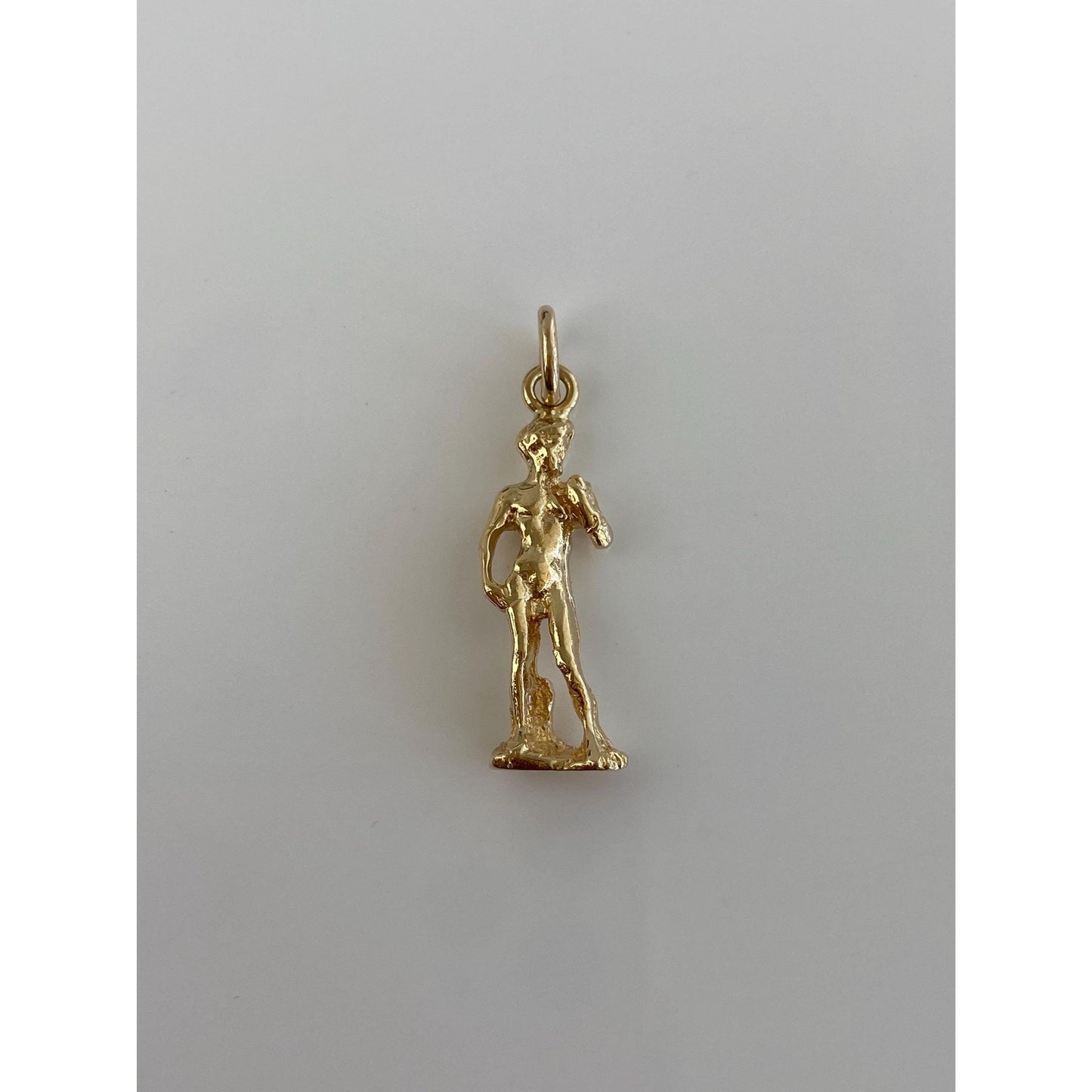 Vintage Solid 18k Yellow Gold Michelangelo's David Statue Charm