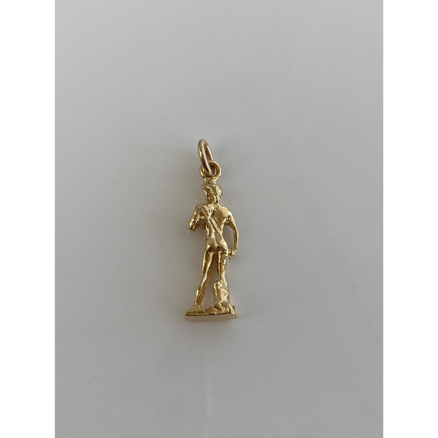 Vintage Solid 18k Yellow Gold Michelangelo's David Statue Charm