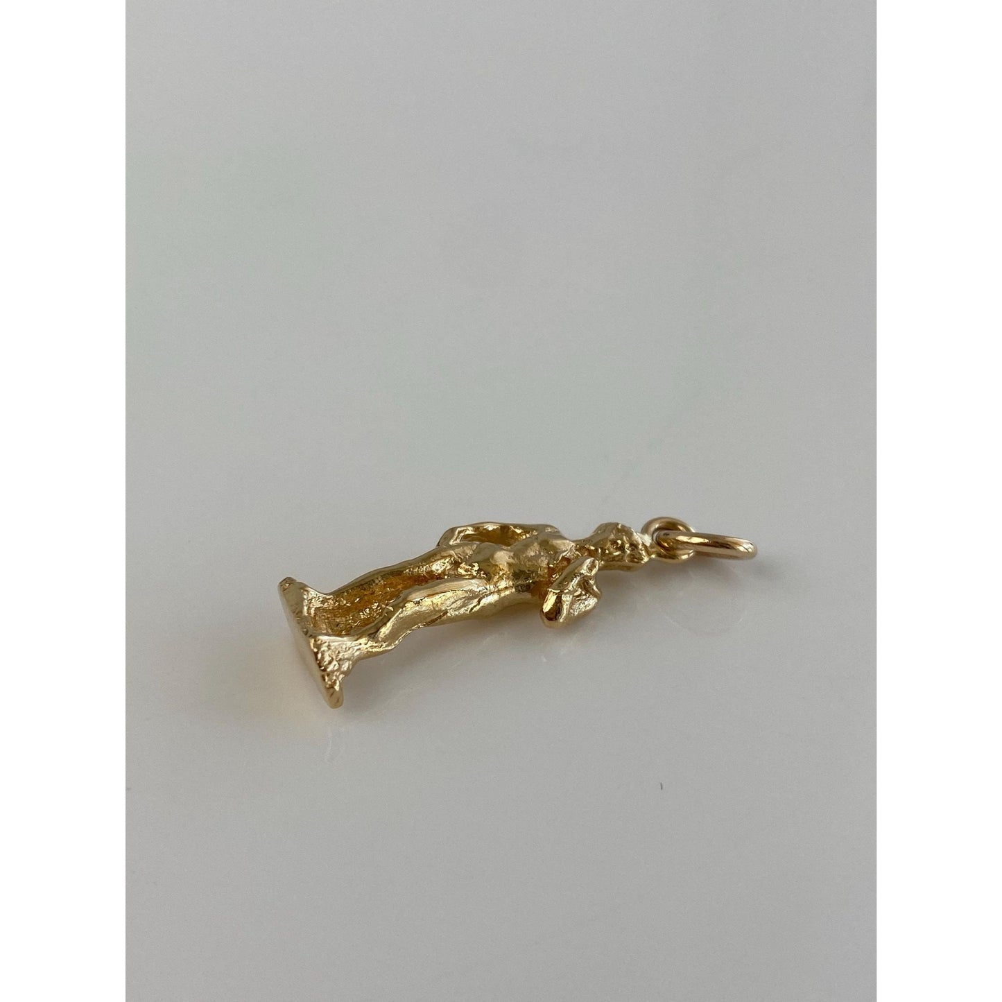 Vintage Solid 18k Yellow Gold Michelangelo's David Statue Charm