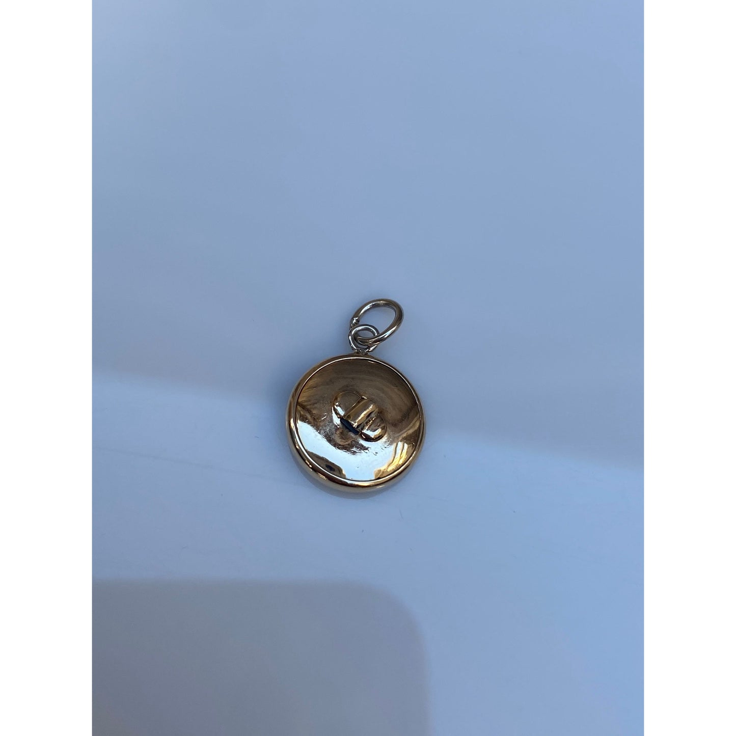 Vintage Solid 14k White Gold Mother of Pearl Seed Pearl Charm