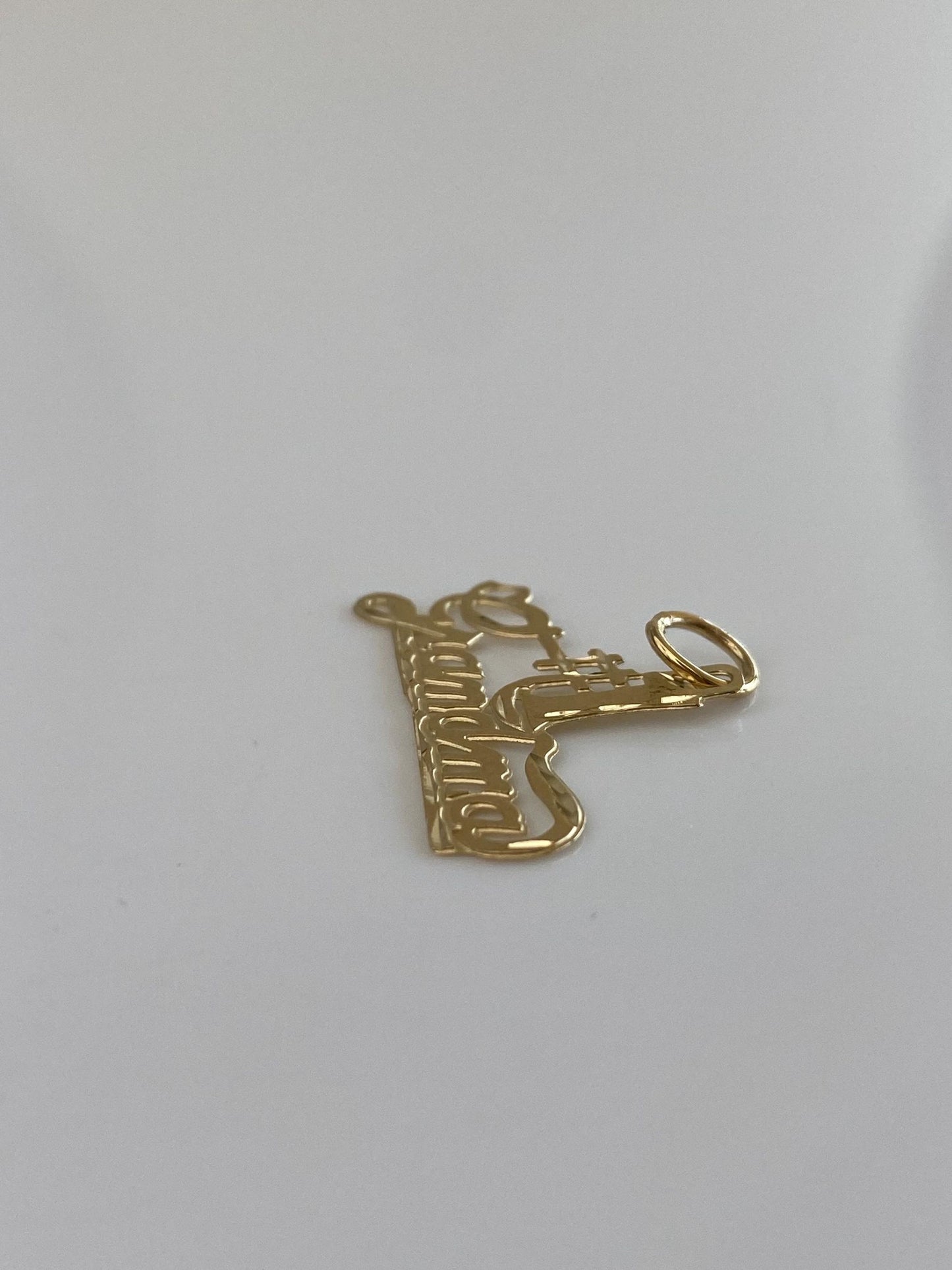 Vintage Solid 14k Yellow Gold #1 Grandma Charm