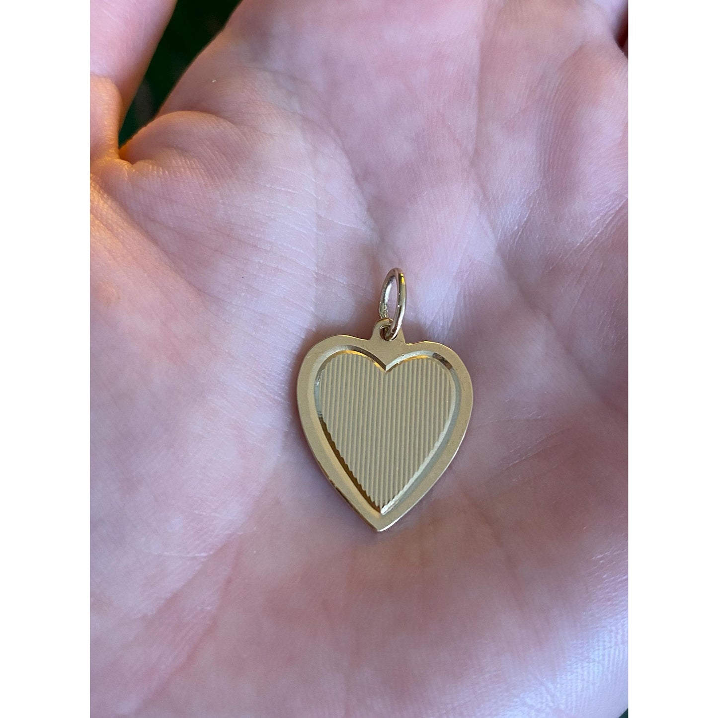 Solid 14k Yellow Gold Heart Charm