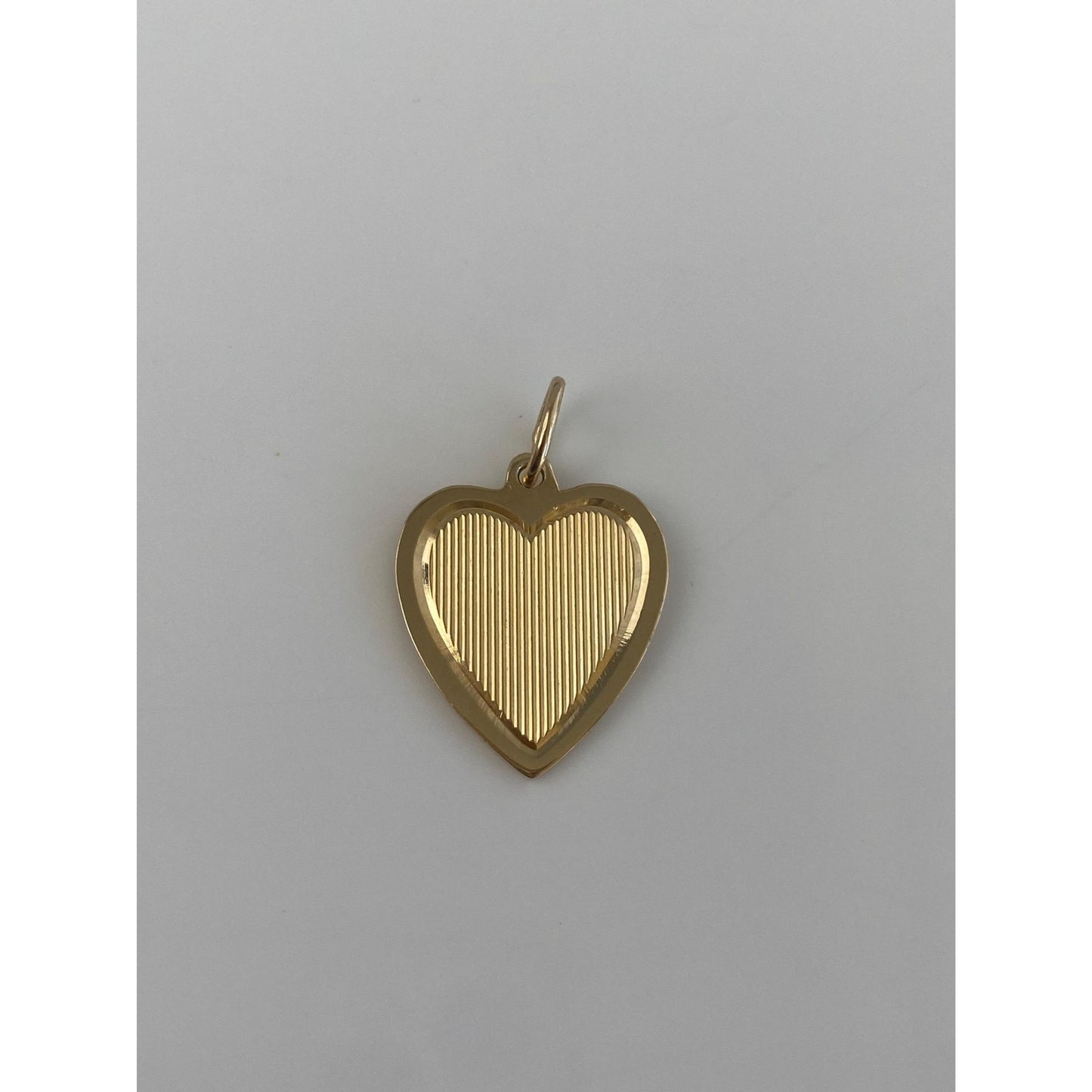Solid 14k Yellow Gold Heart Charm