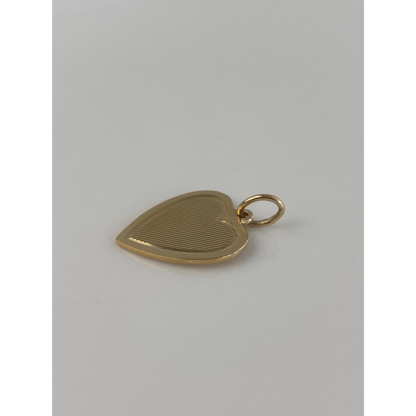 Solid 14k Yellow Gold Heart Charm