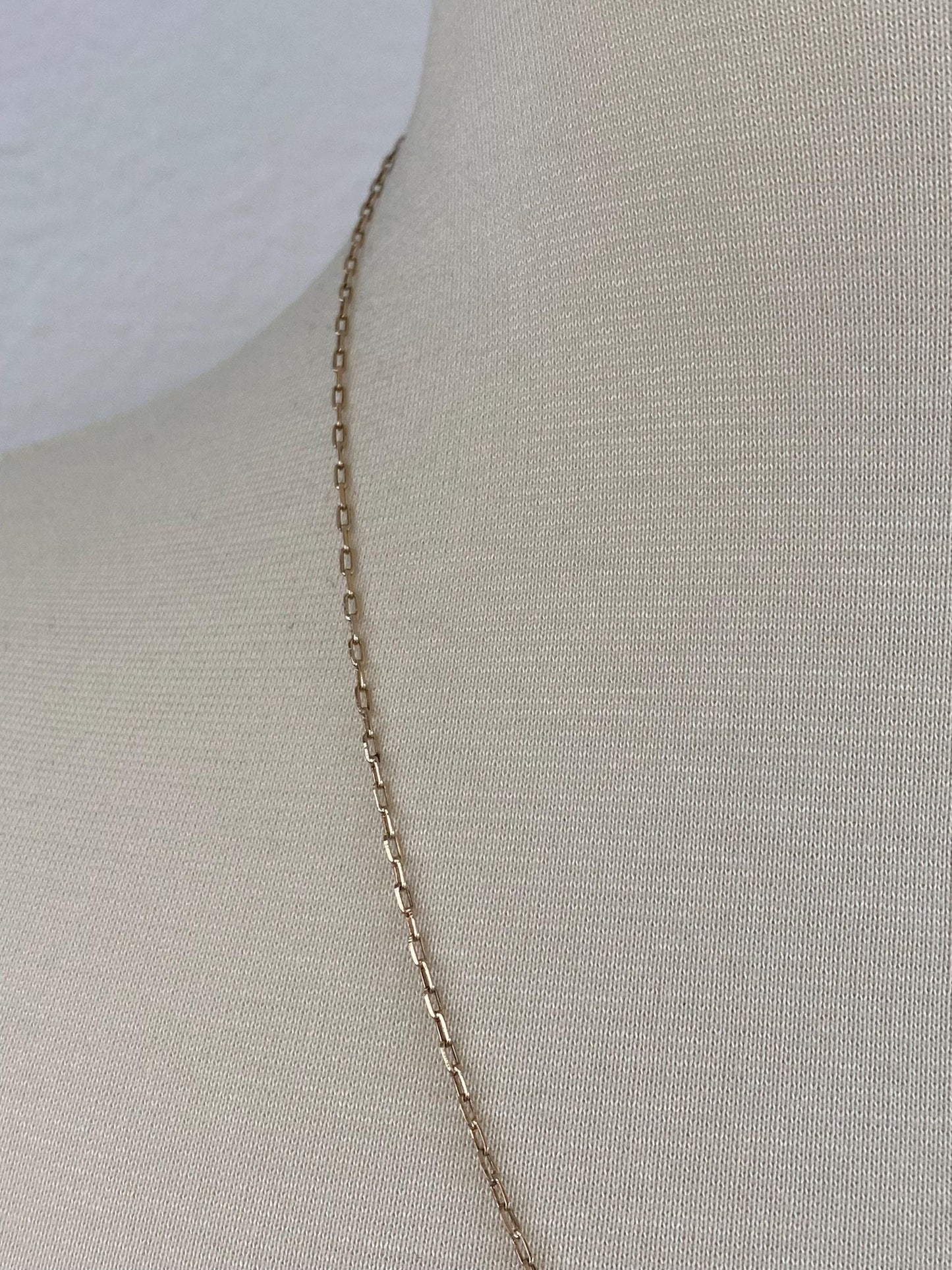 Vintage Solid 9k Rosey Gold Biker Link Chain Necklace - 20.5 inches