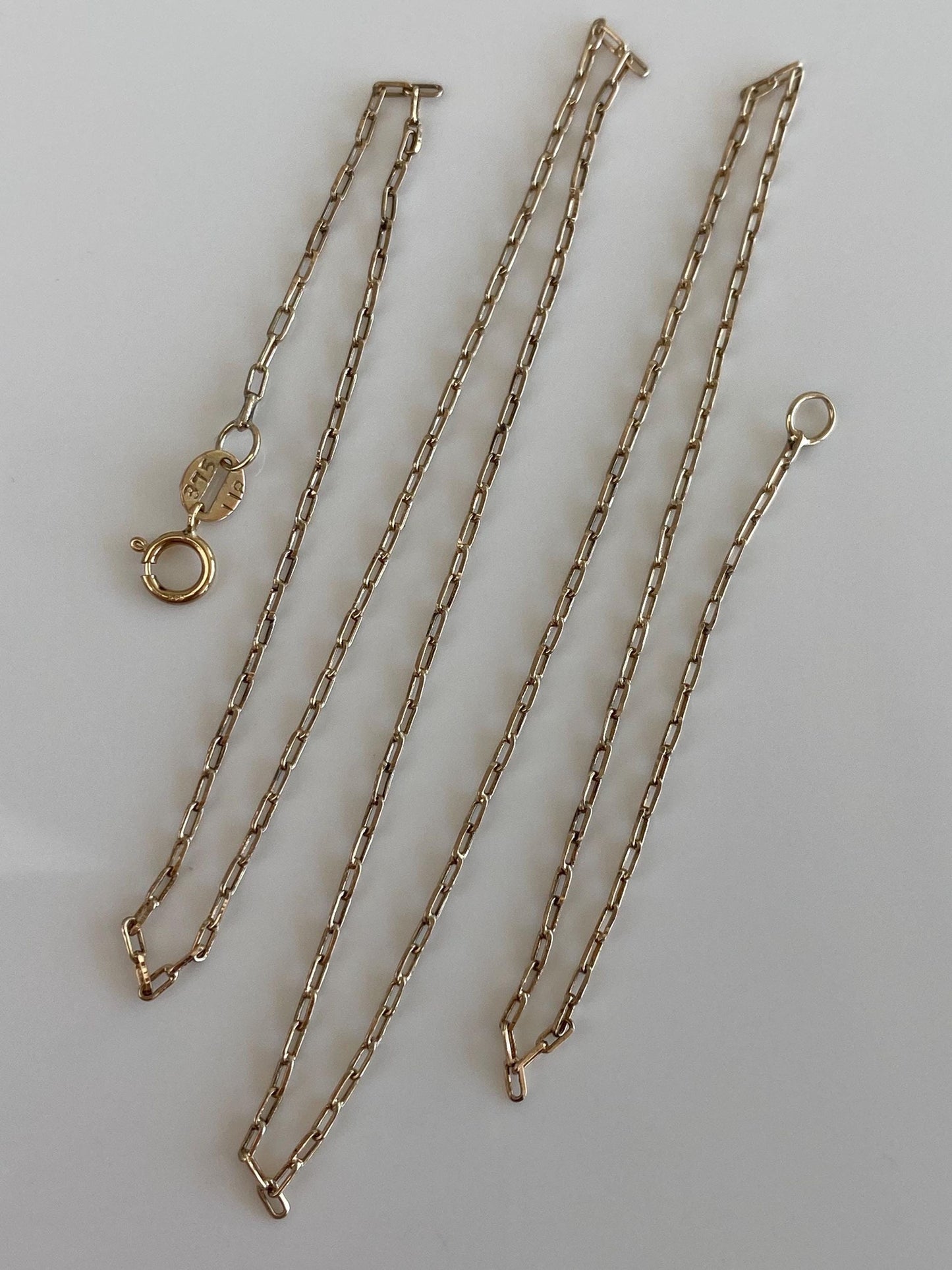 Vintage Solid 9k Rosey Gold Biker Link Chain Necklace - 20.5 inches