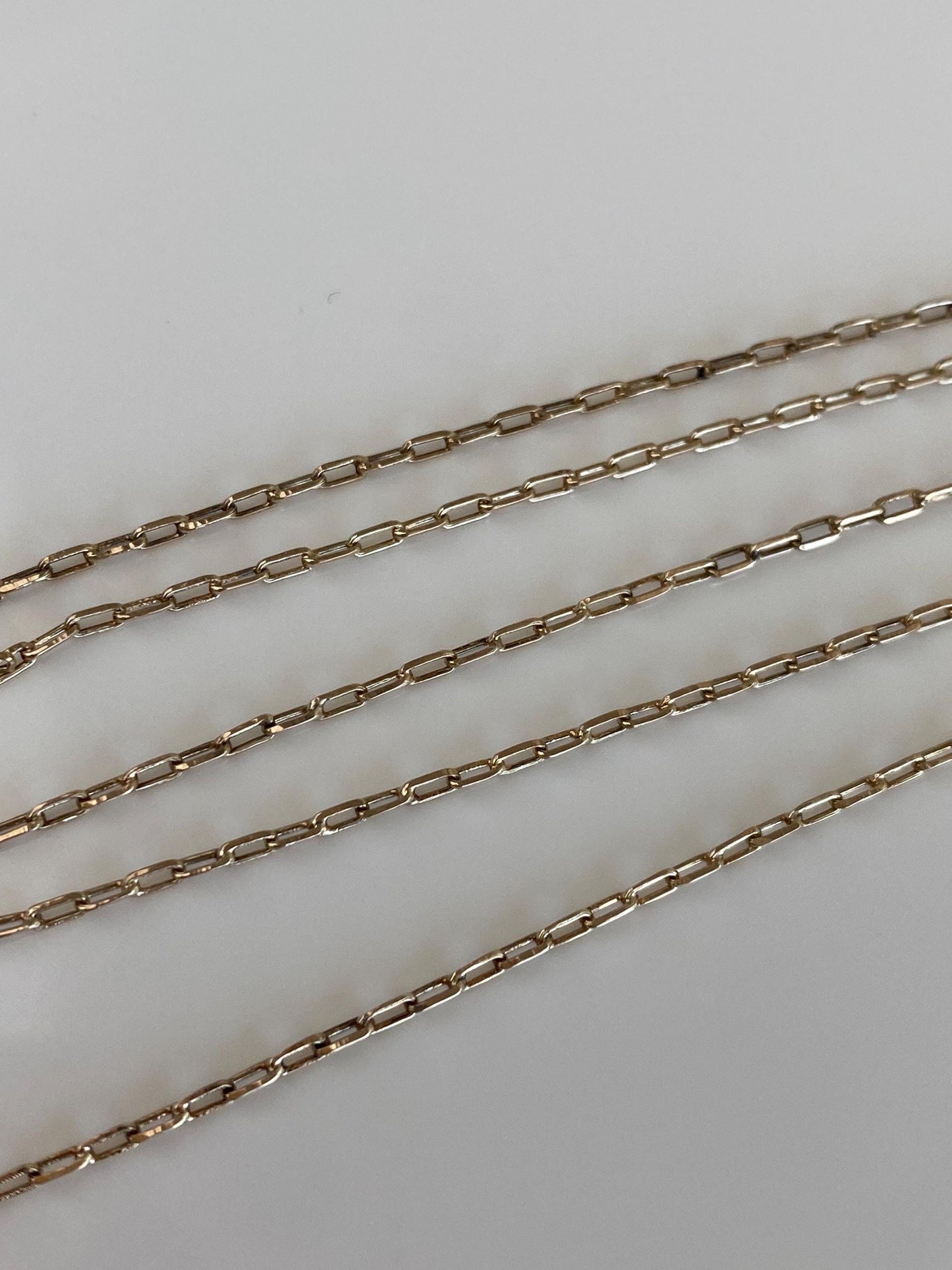 Vintage Solid 9k Rosey Gold Biker Link Chain Necklace - 20.5 inches