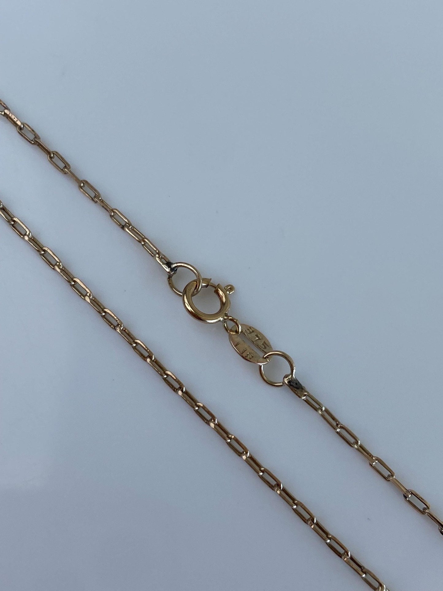 Vintage Solid 9k Rosey Gold Biker Link Chain Necklace - 20.5 inches