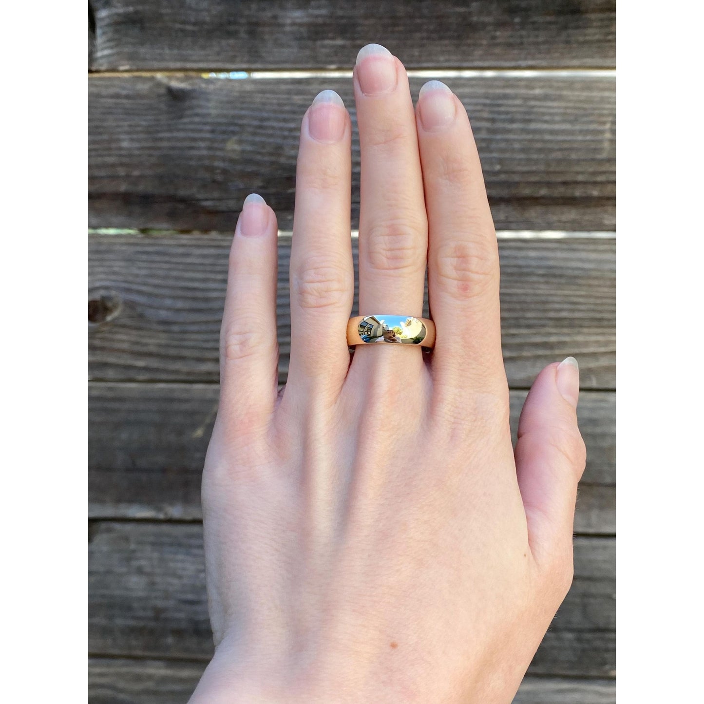 Vintage Solid 14k Yellow Gold Wide Ring Band - Size 10.75-11