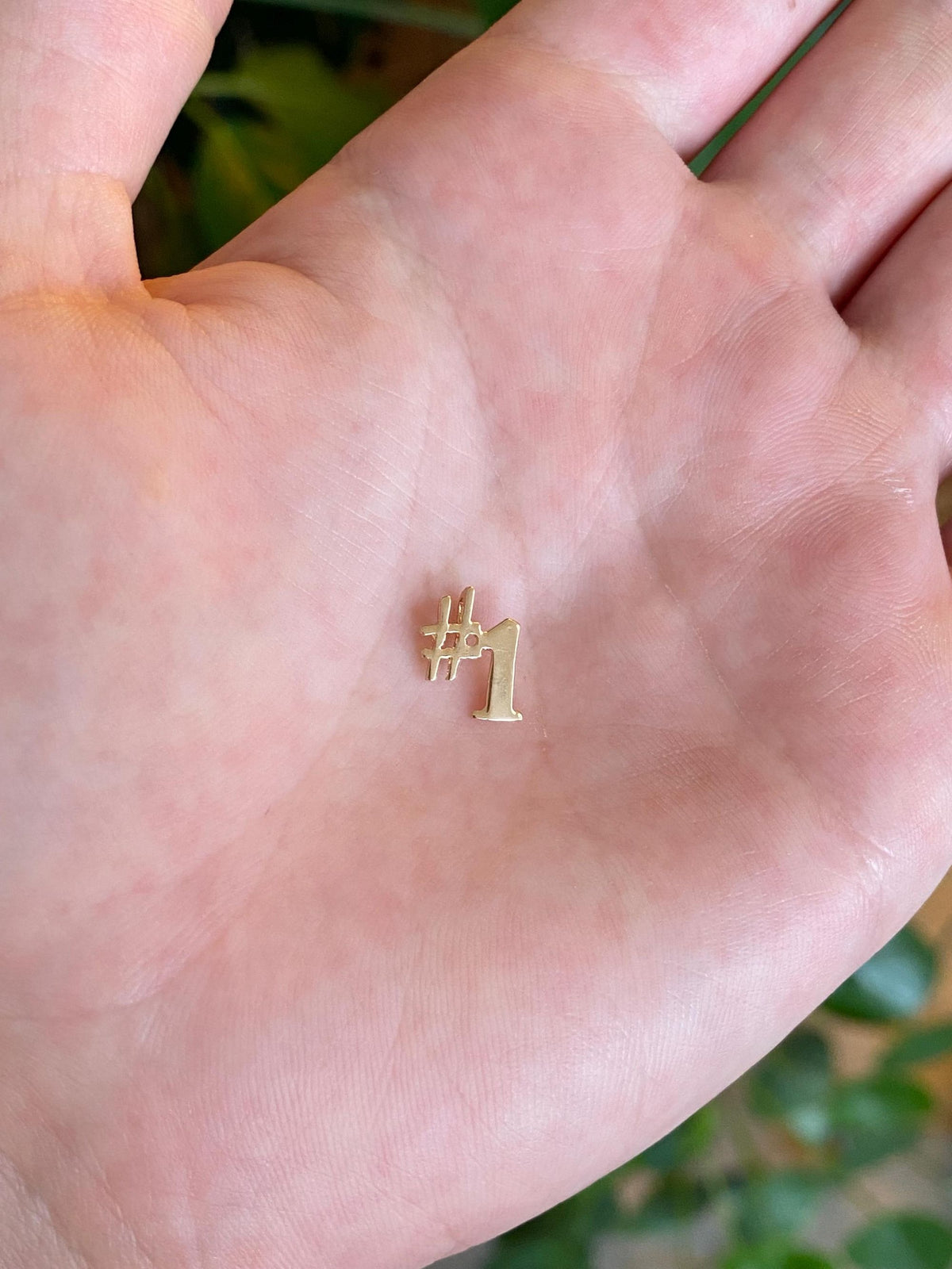 Vintage Solid 14k Yellow Gold #1 Charm