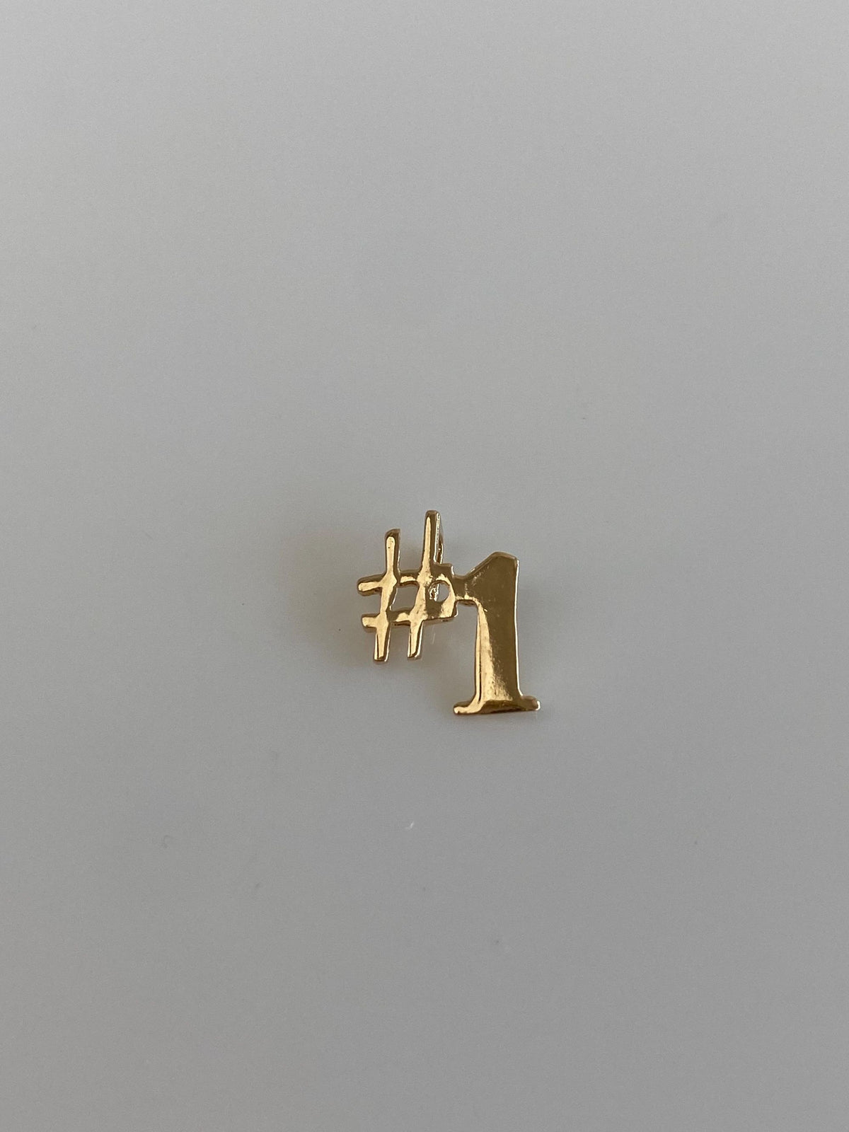 Vintage Solid 14k Yellow Gold #1 Charm