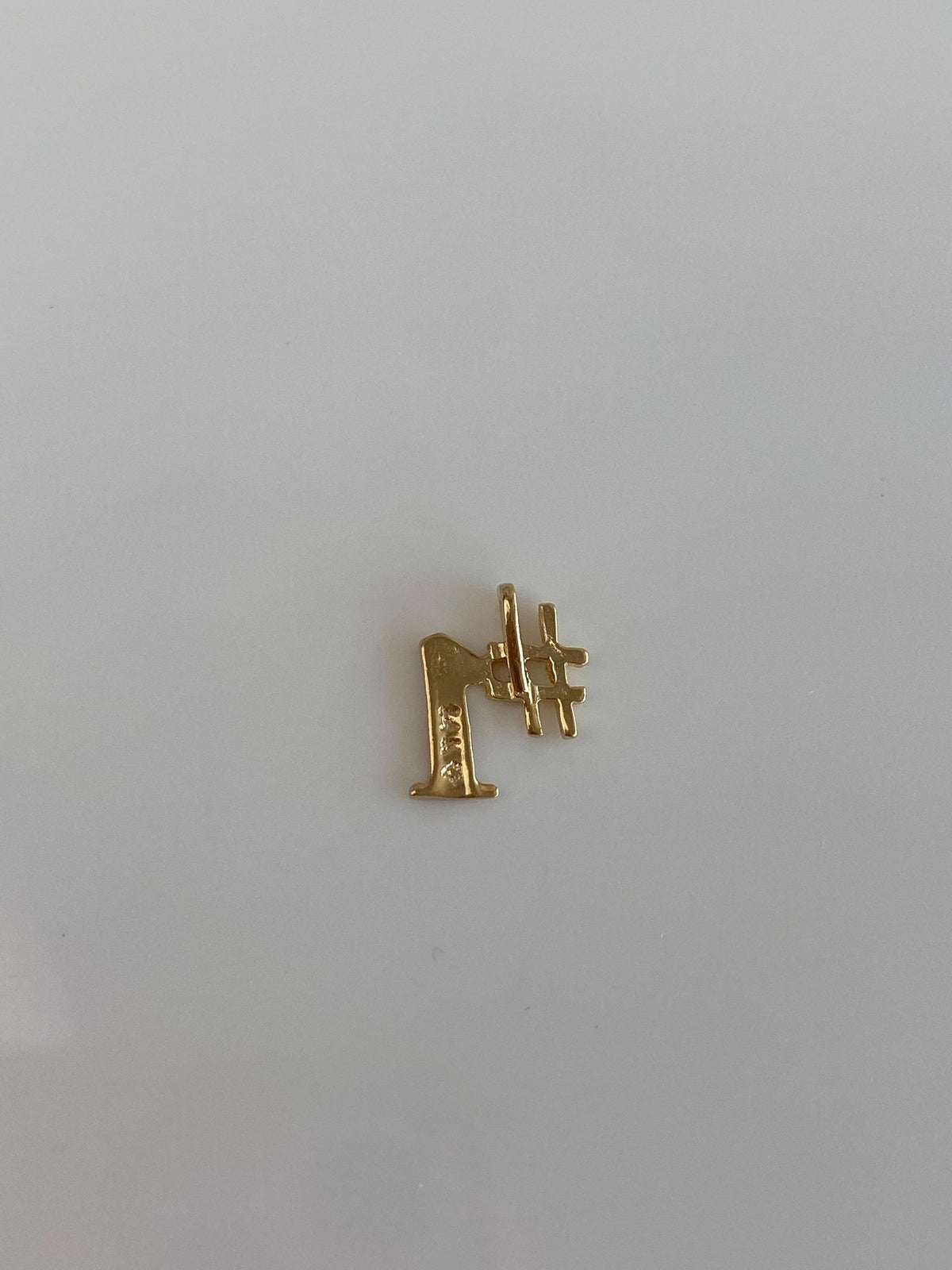 Vintage Solid 14k Yellow Gold #1 Charm
