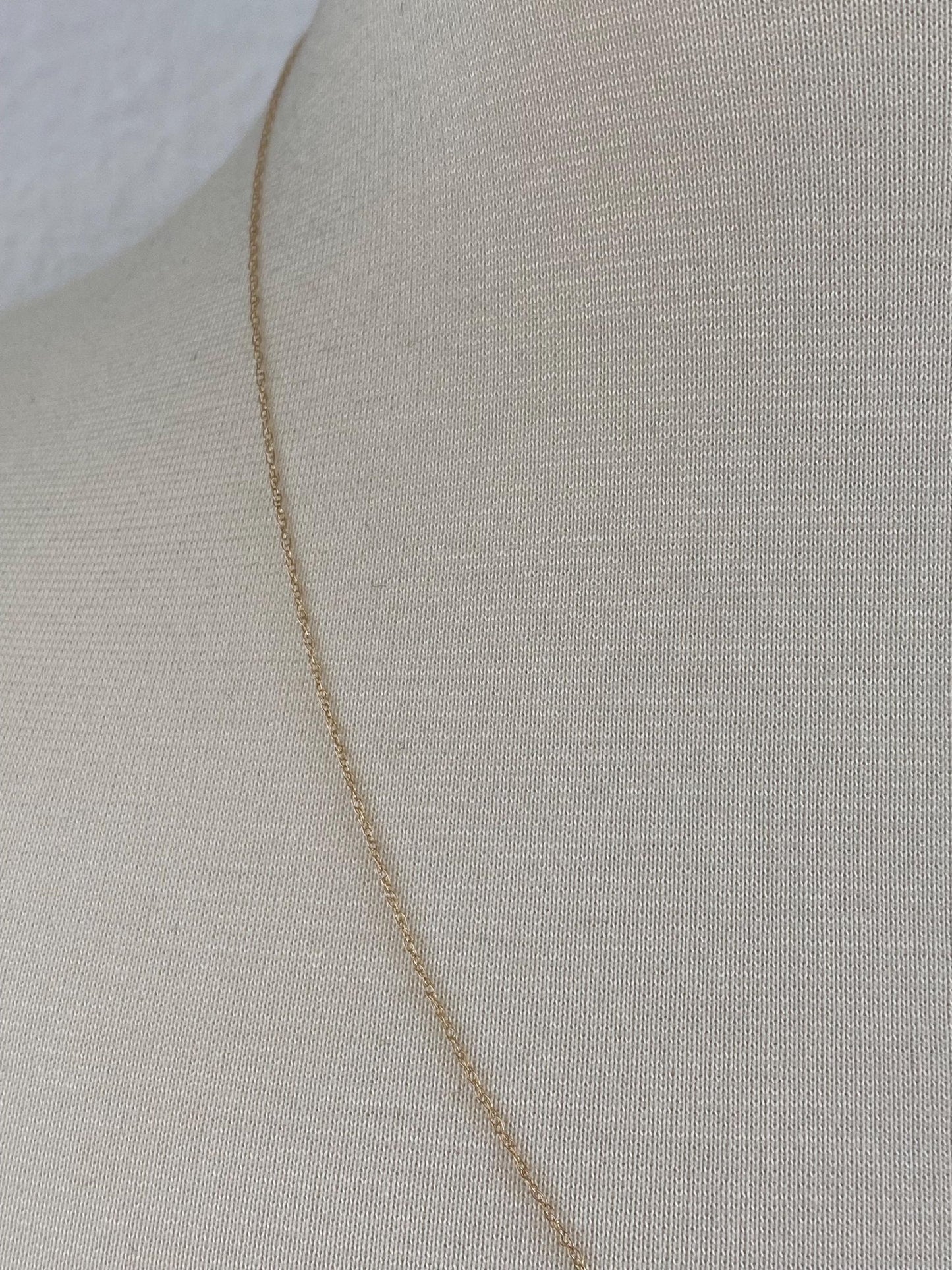 Vintage Solid 10k Yellow Gold Dainty Chain Necklace - 21 inches