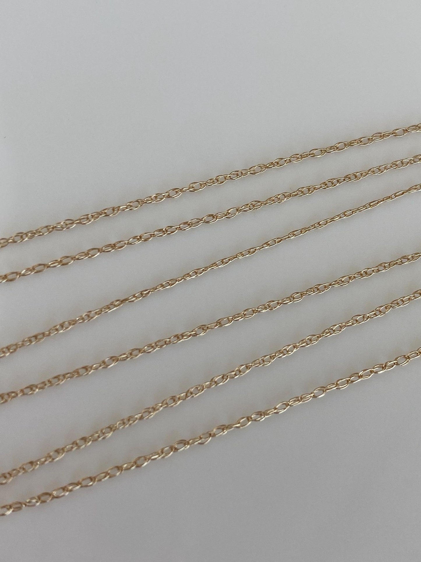 Vintage Solid 10k Yellow Gold Dainty Chain Necklace - 21 inches