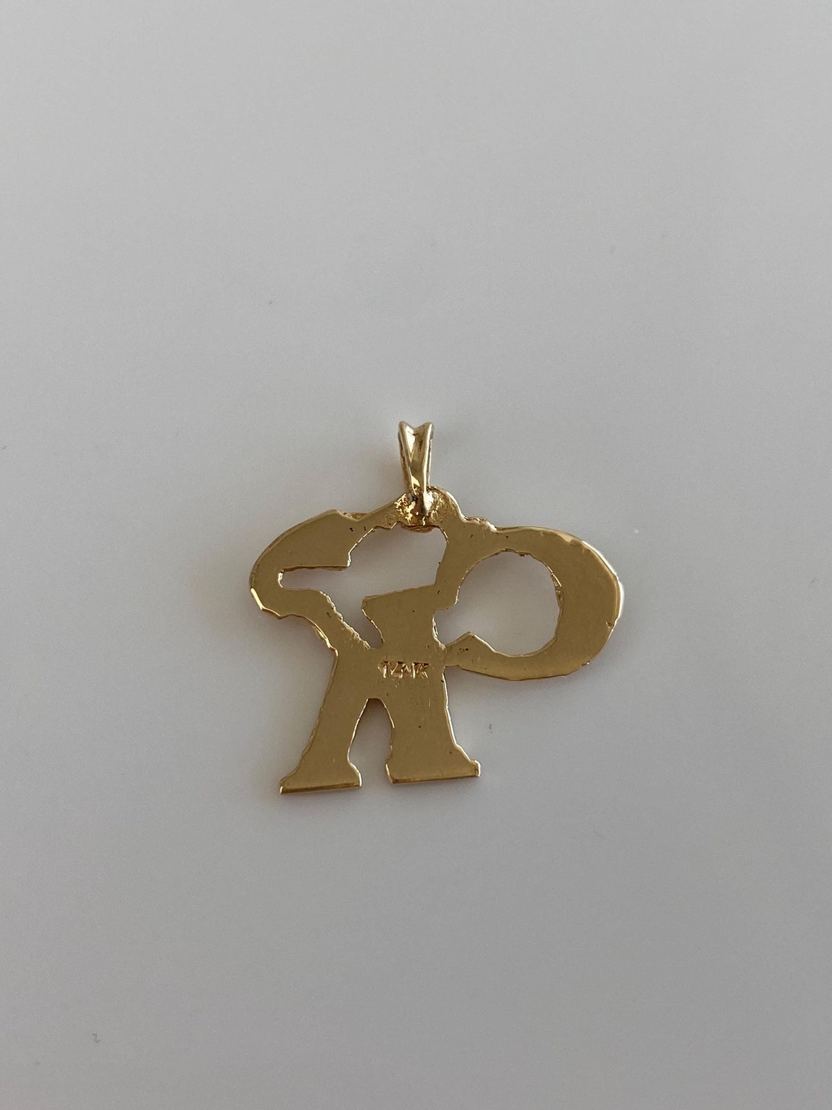Vintage Solid 12k Yellow Gold CK Charm