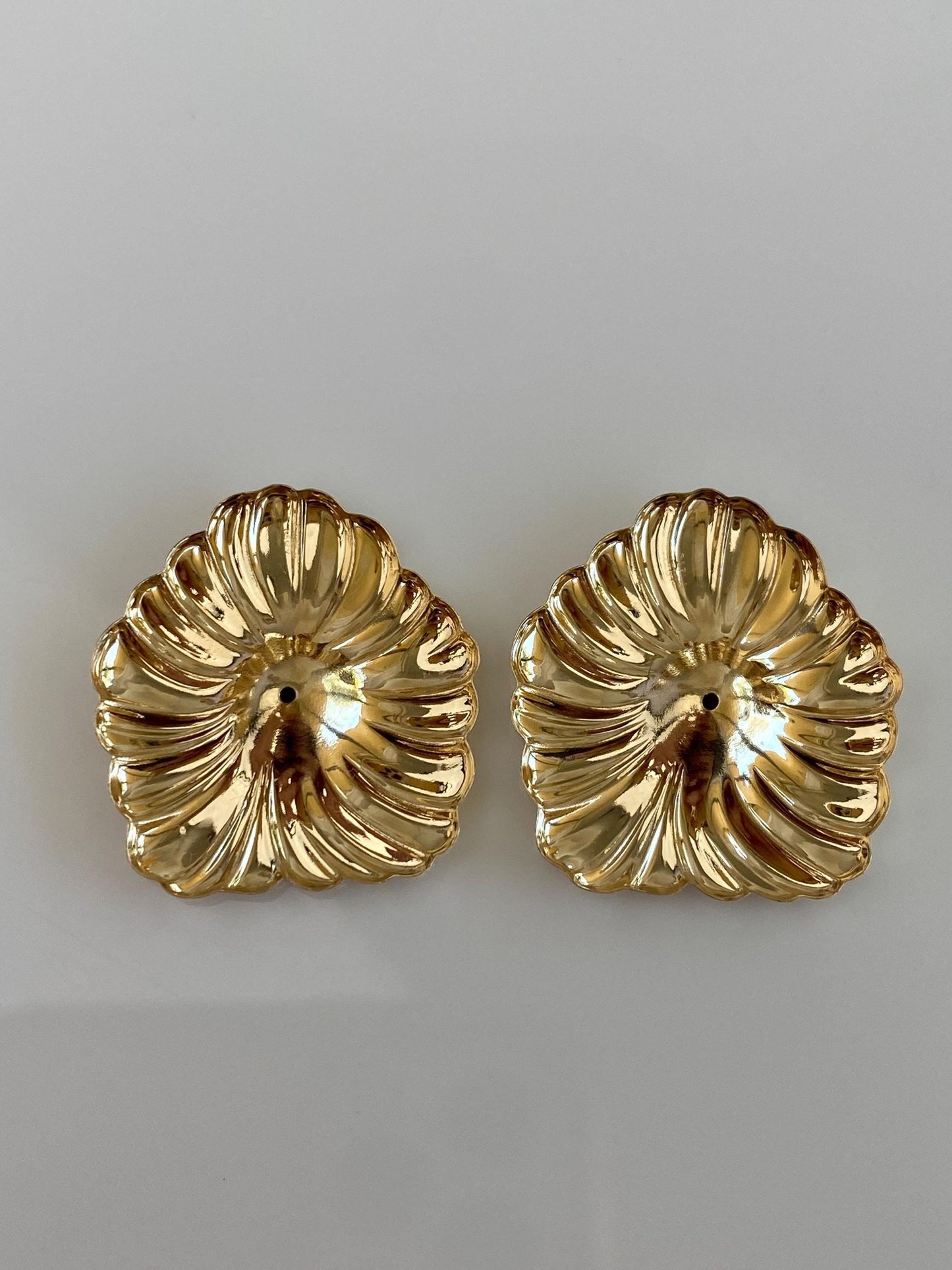 Vintage Solid 14k Yellow Gold Flower Earring Jackets