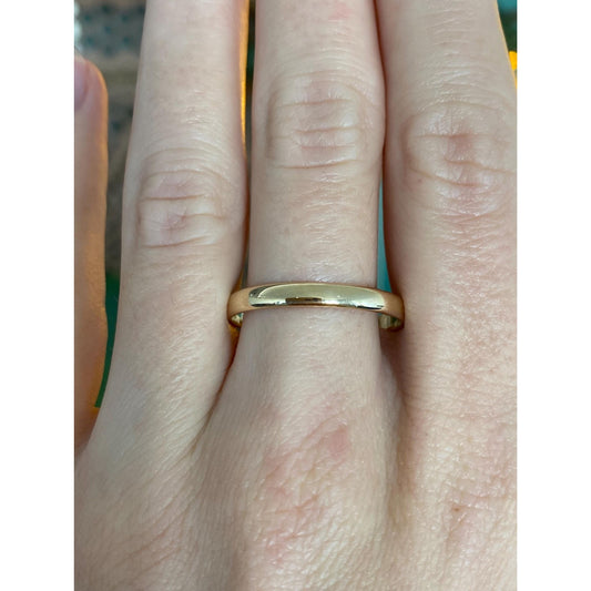 Vintage Solid 14k Yellow Gold Ring Band - Size 11.5