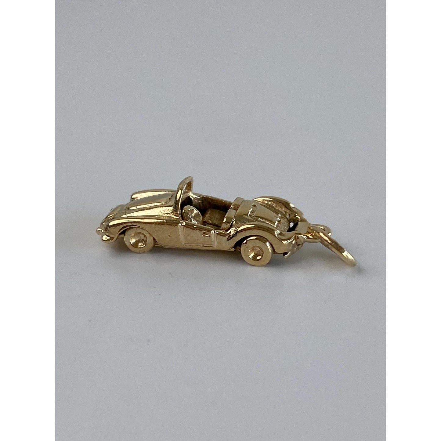 Vintage Solid 14k Yellow Gold Articulated Convertible Car Charm